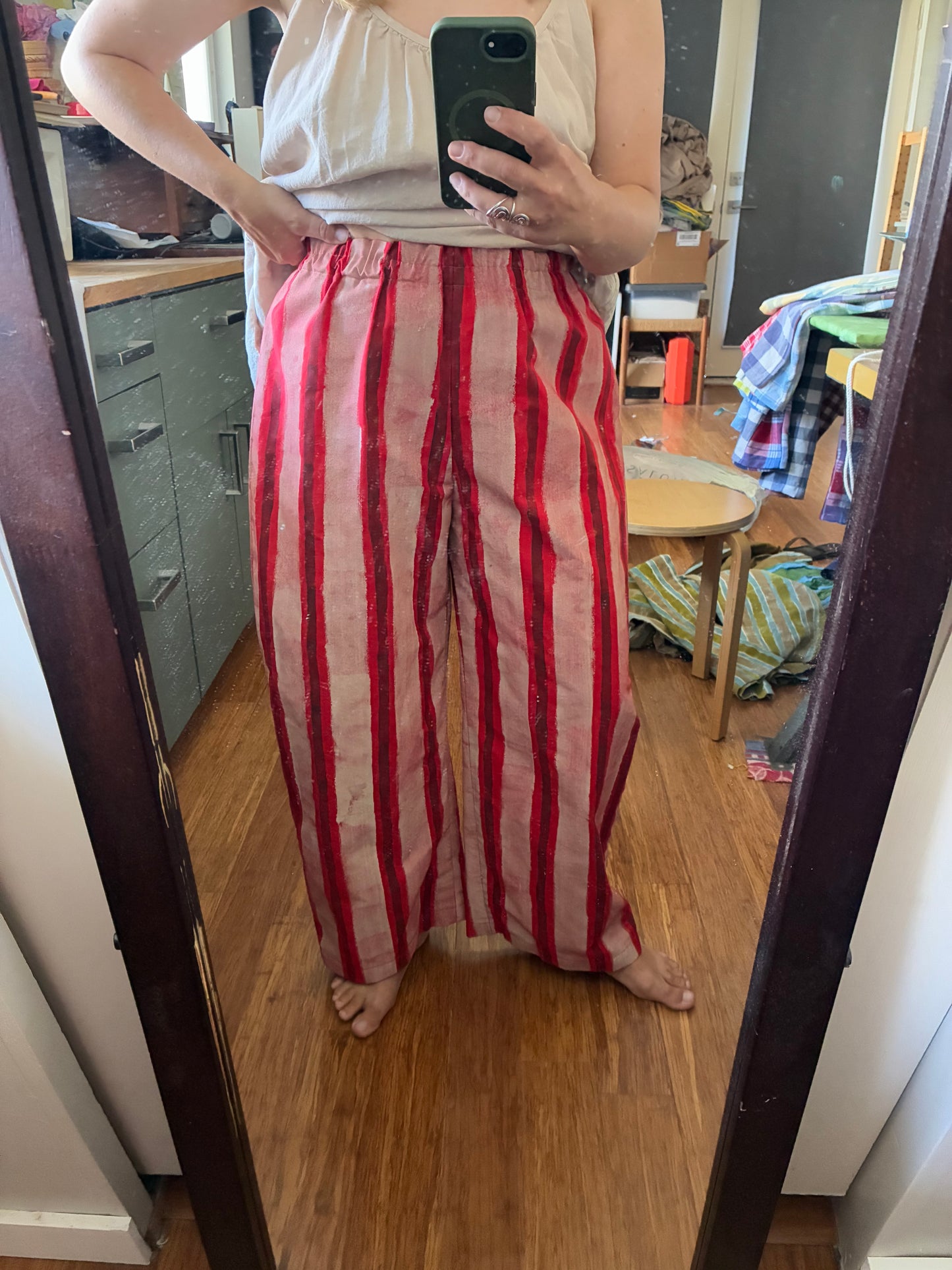 Panter Pants in Red/Sand (S/M)