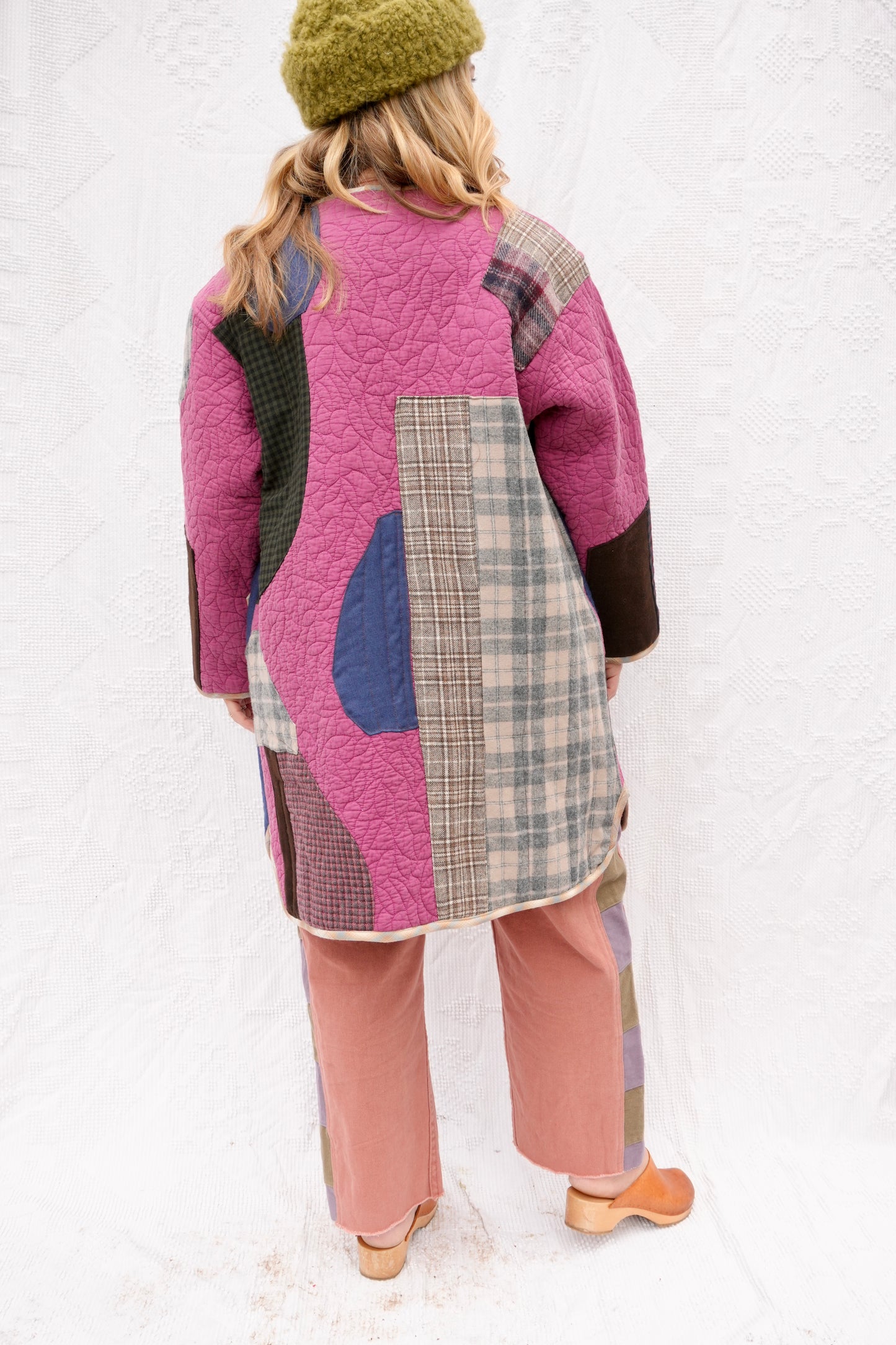 Colorblocked Long Liner Quilt Coat (M/L)