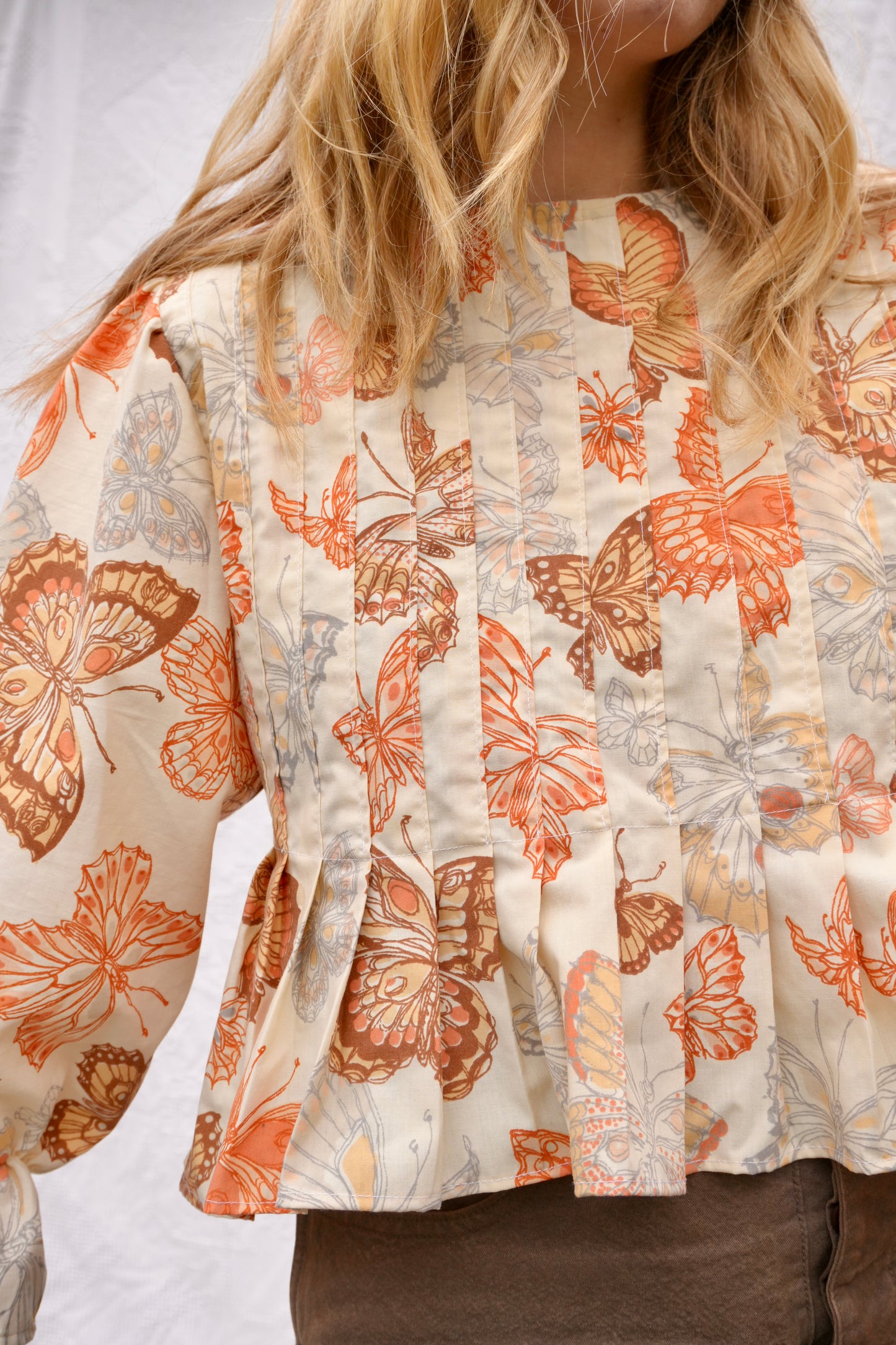 Butterfly Pleat Blouse (S/M)