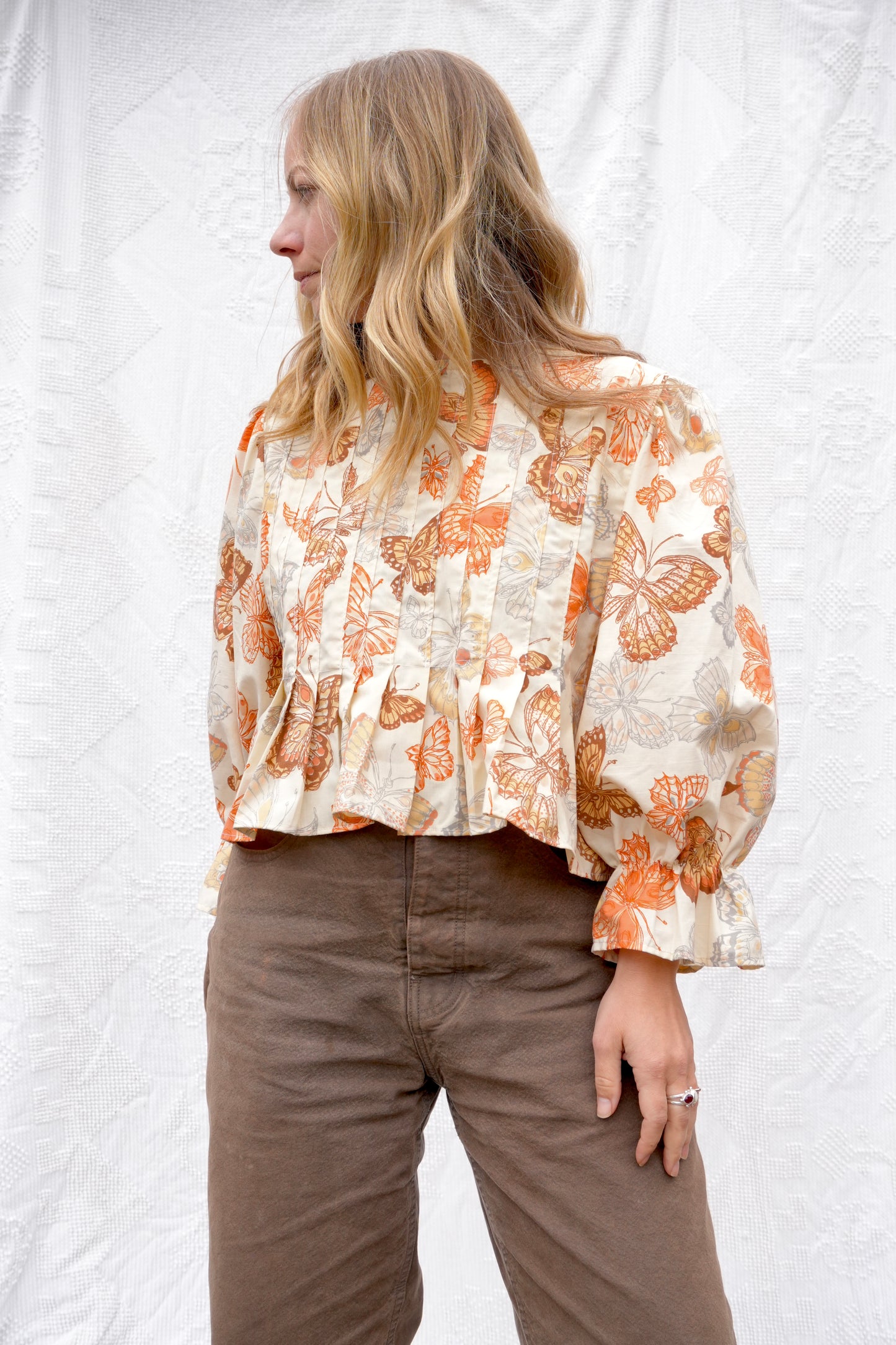 Butterfly Pleat Blouse (S/M)