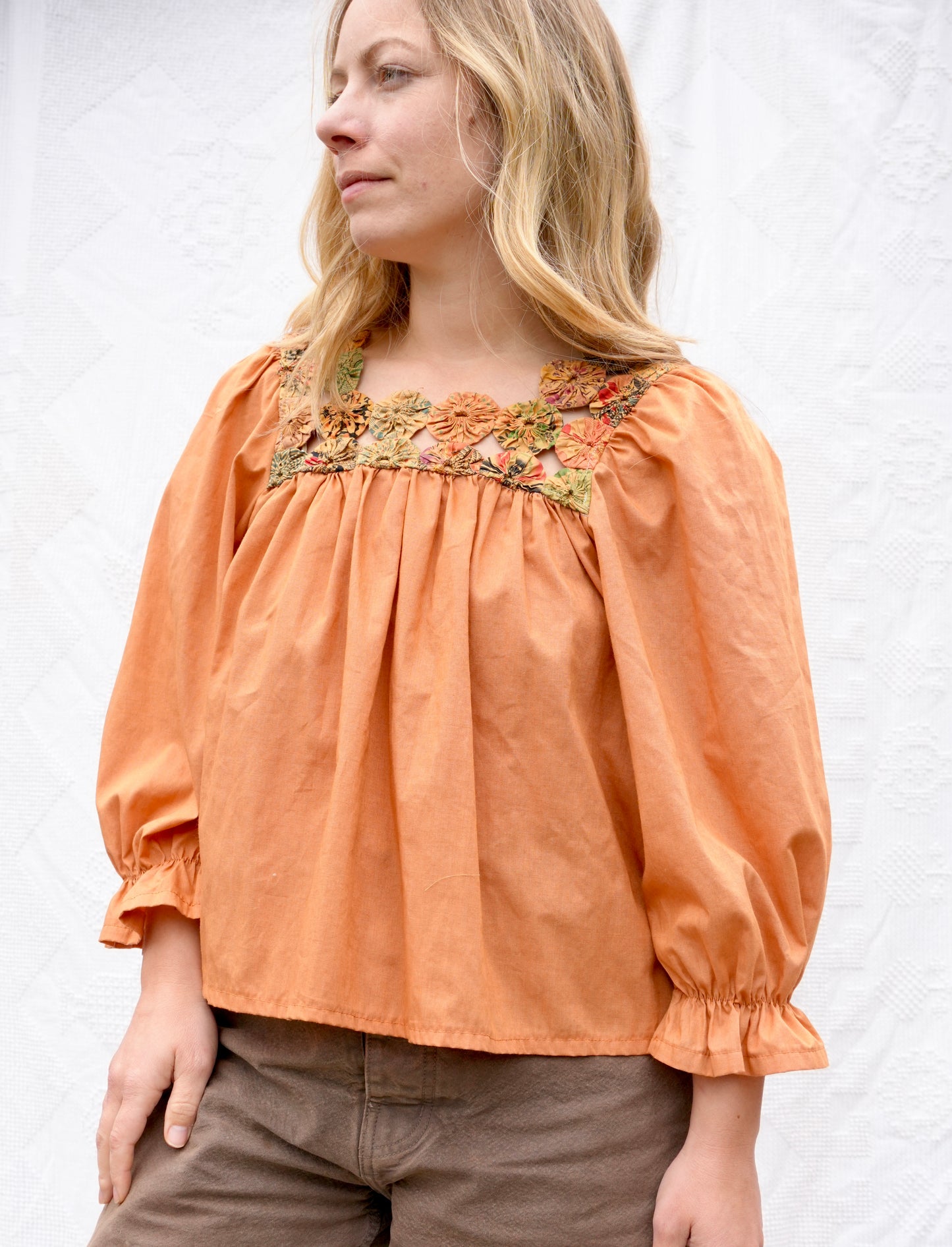 Cotton Yo-Yo Blouse (S)