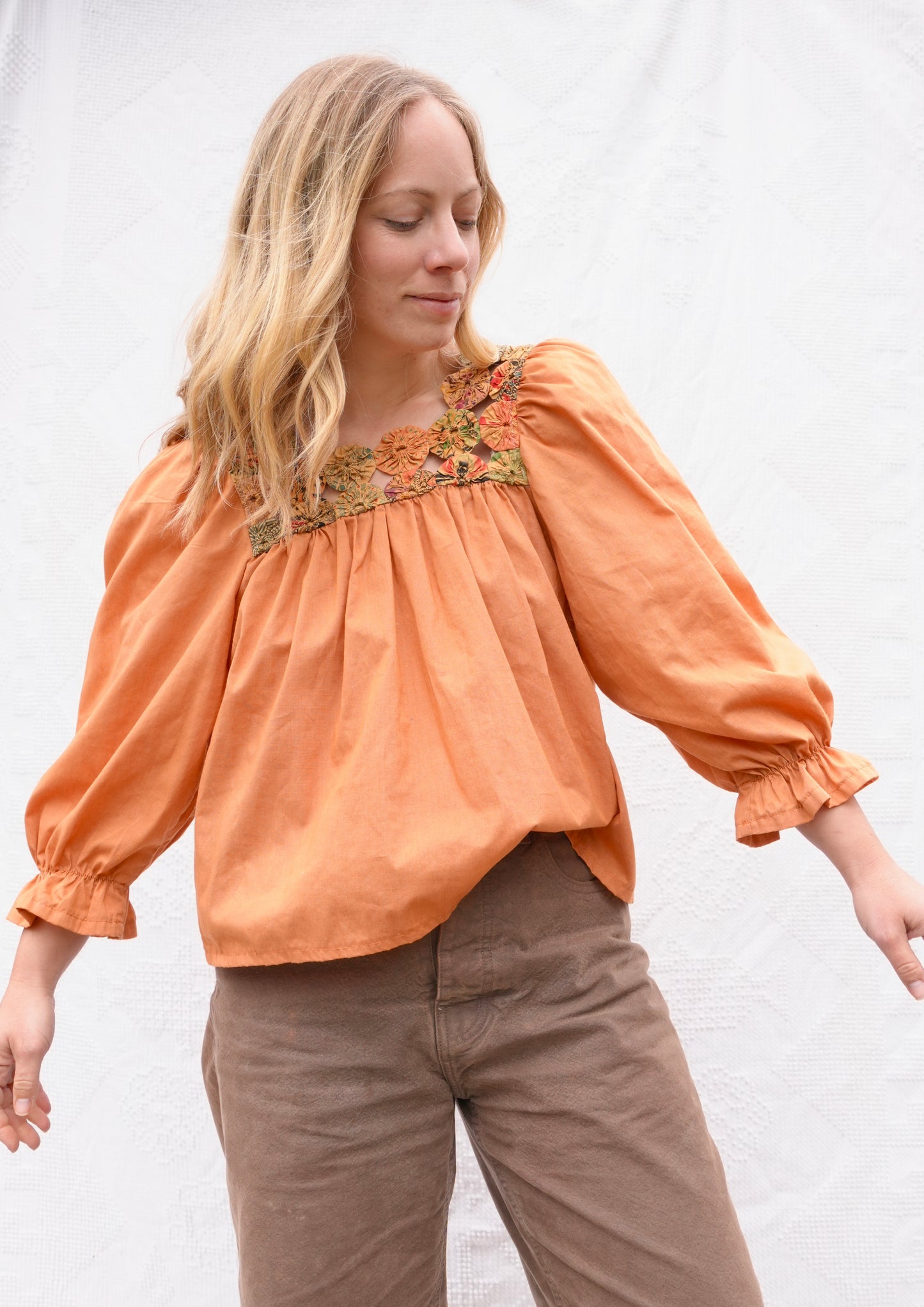 Cotton Yo-Yo Blouse (S)
