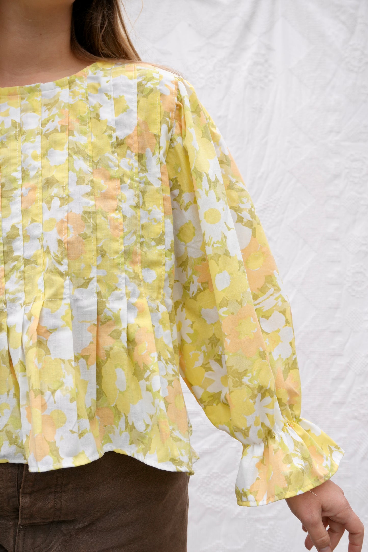Flower Garden Pleat Blouse (M/L)
