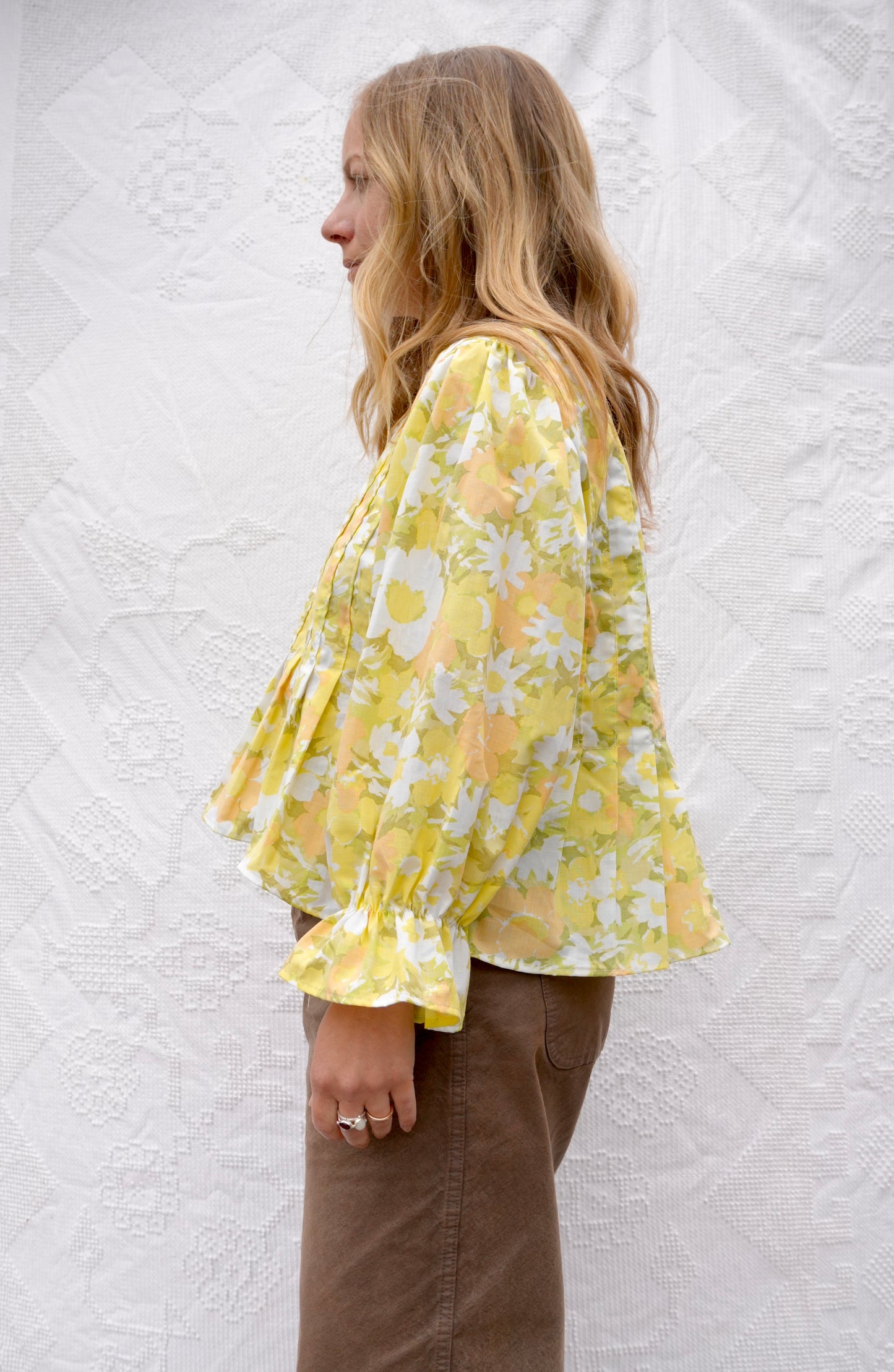 Flower Garden Pleat Blouse (M/L)