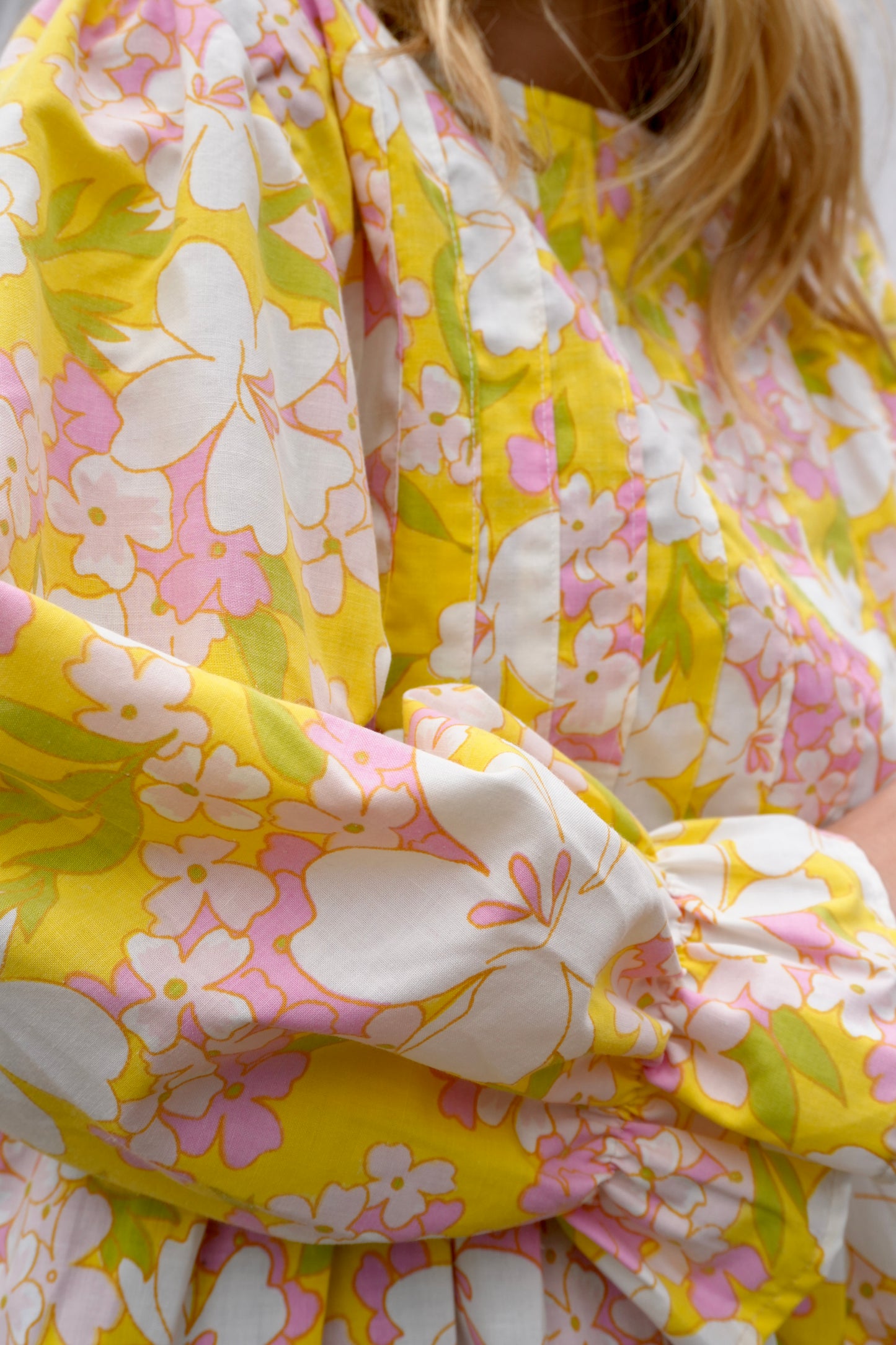 Retro Garden Pleat Blouse (M/L)