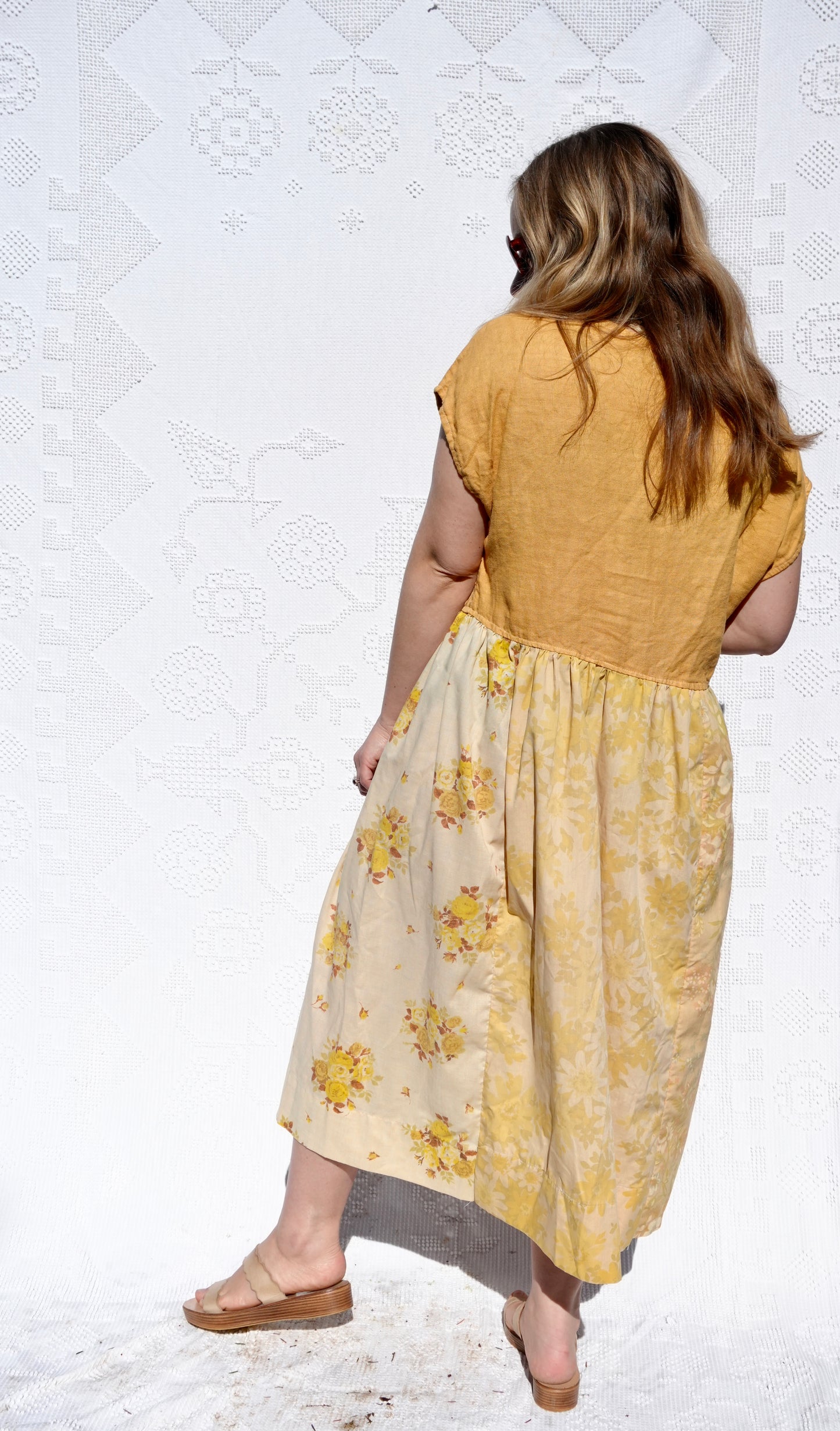 Yellow Floral Sheet Dress