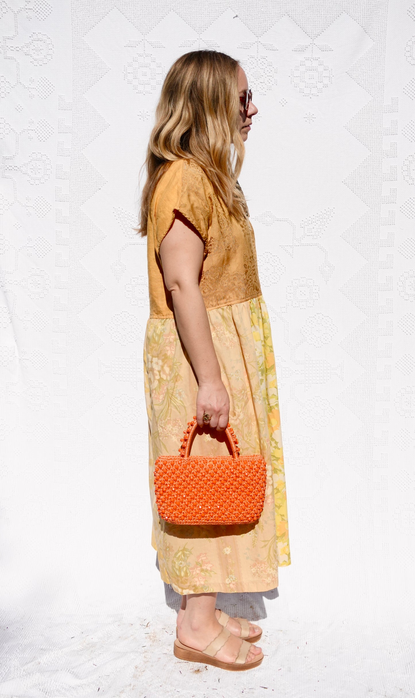 Yellow Floral Sheet Dress