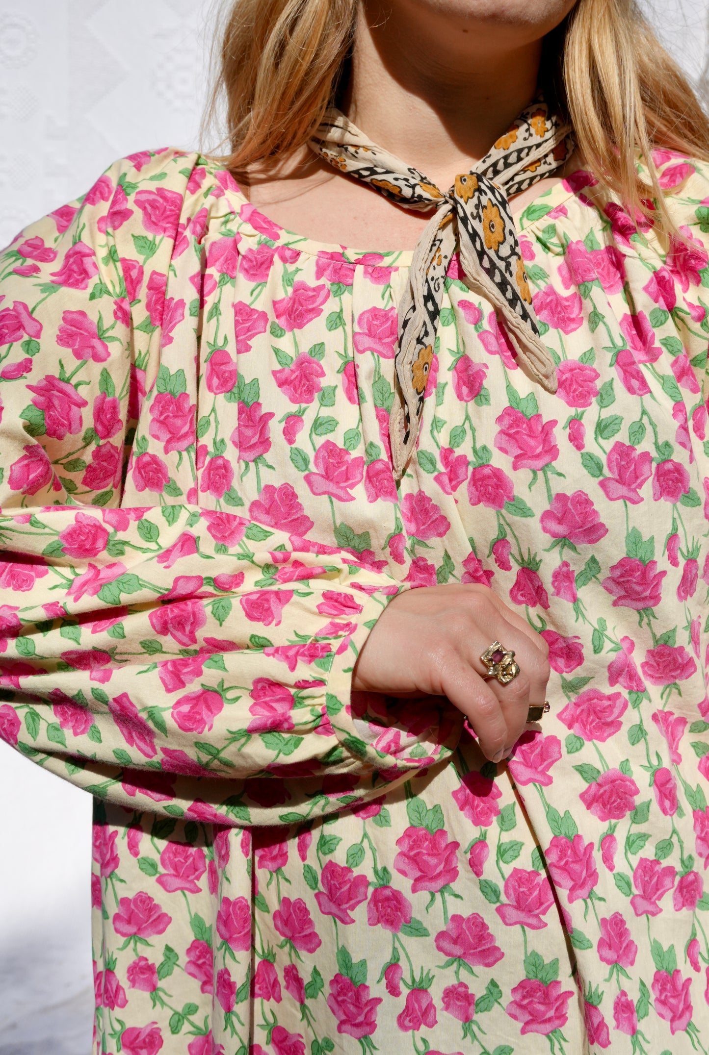 Gather Dress in Rose