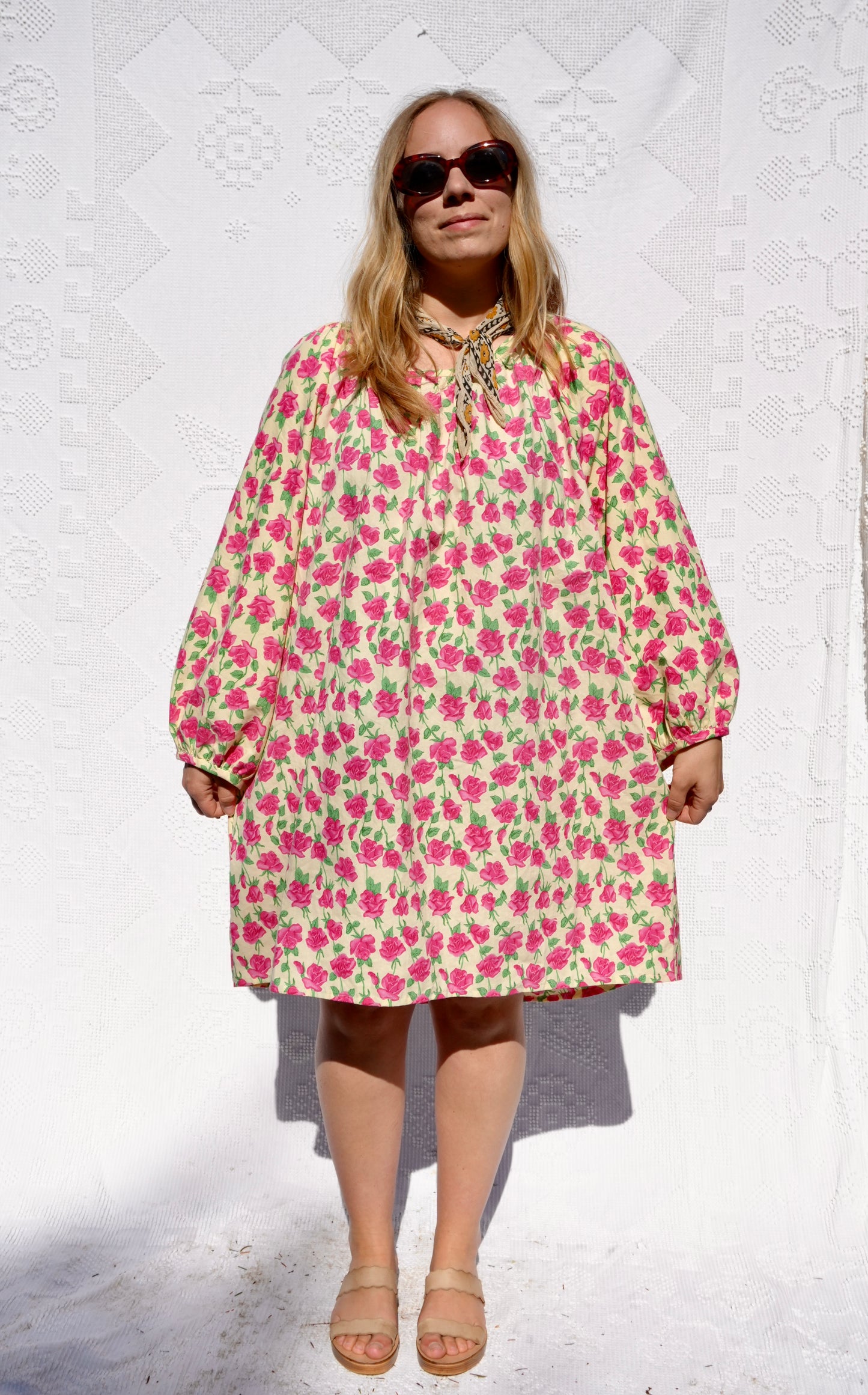 Gather Dress in Rose