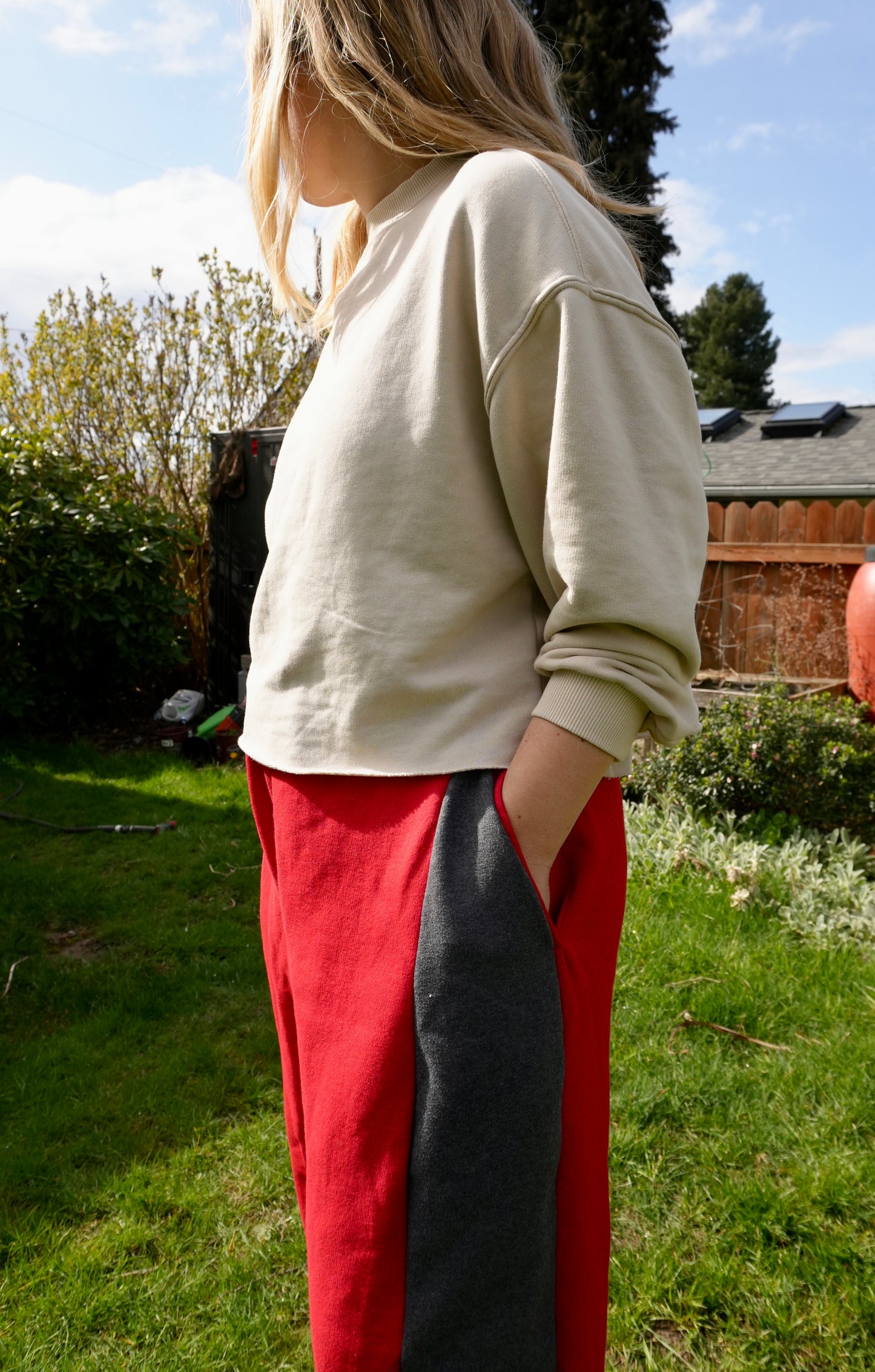 Wedge Sweats #3 (Red + Gray)