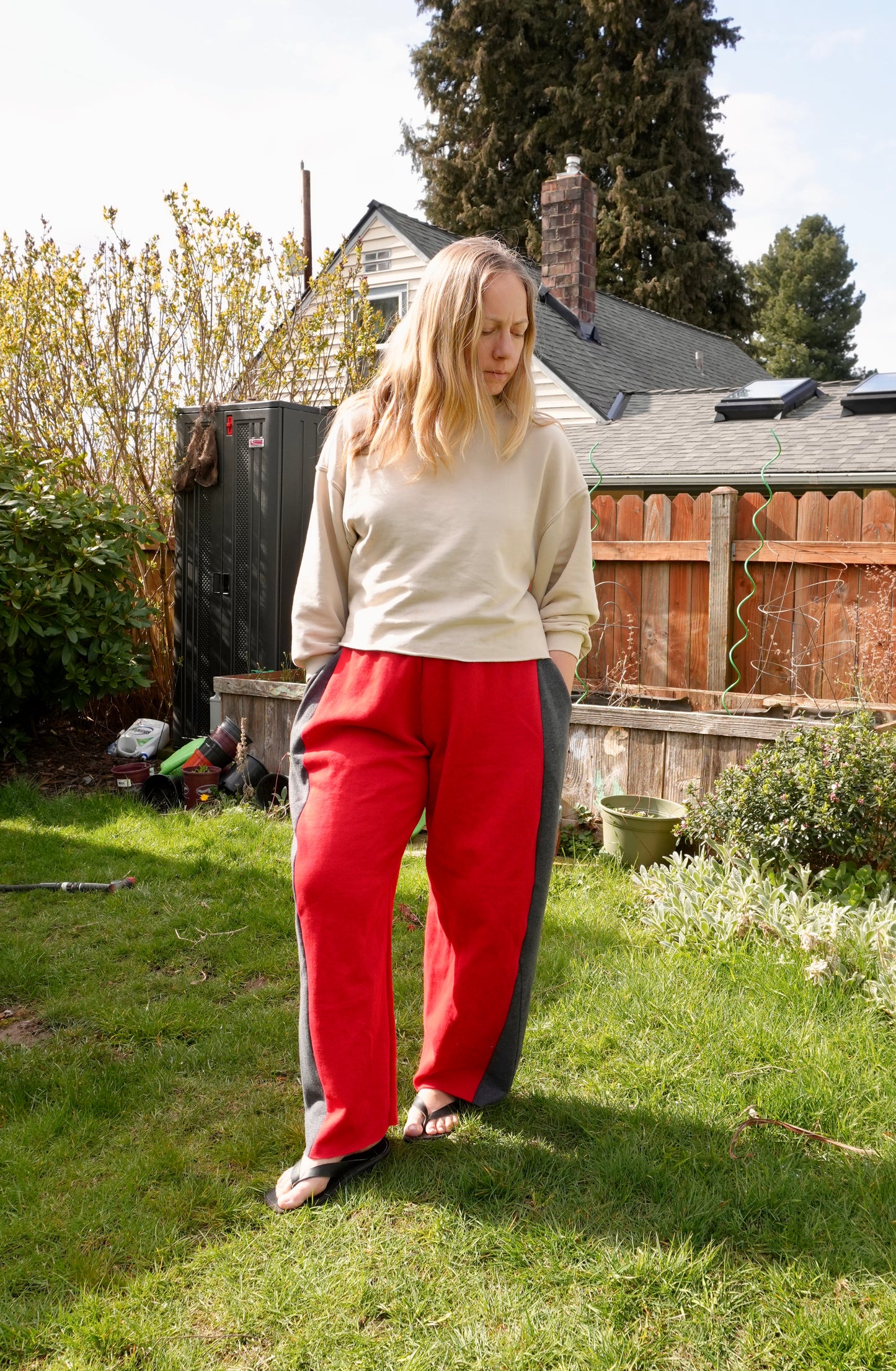 Wedge Sweats #3 (Red + Gray)