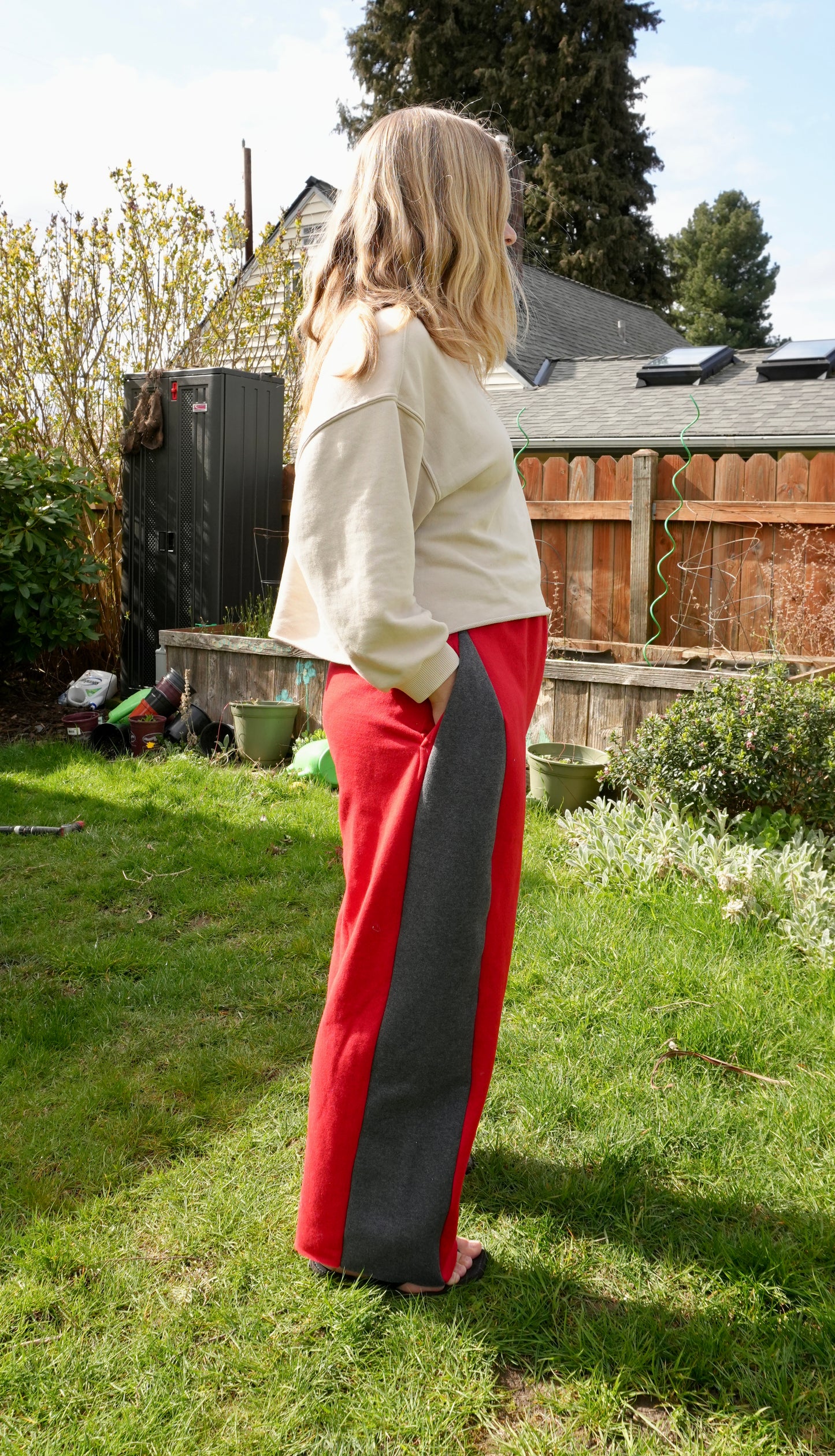 Wedge Sweats #3 (Red + Gray)