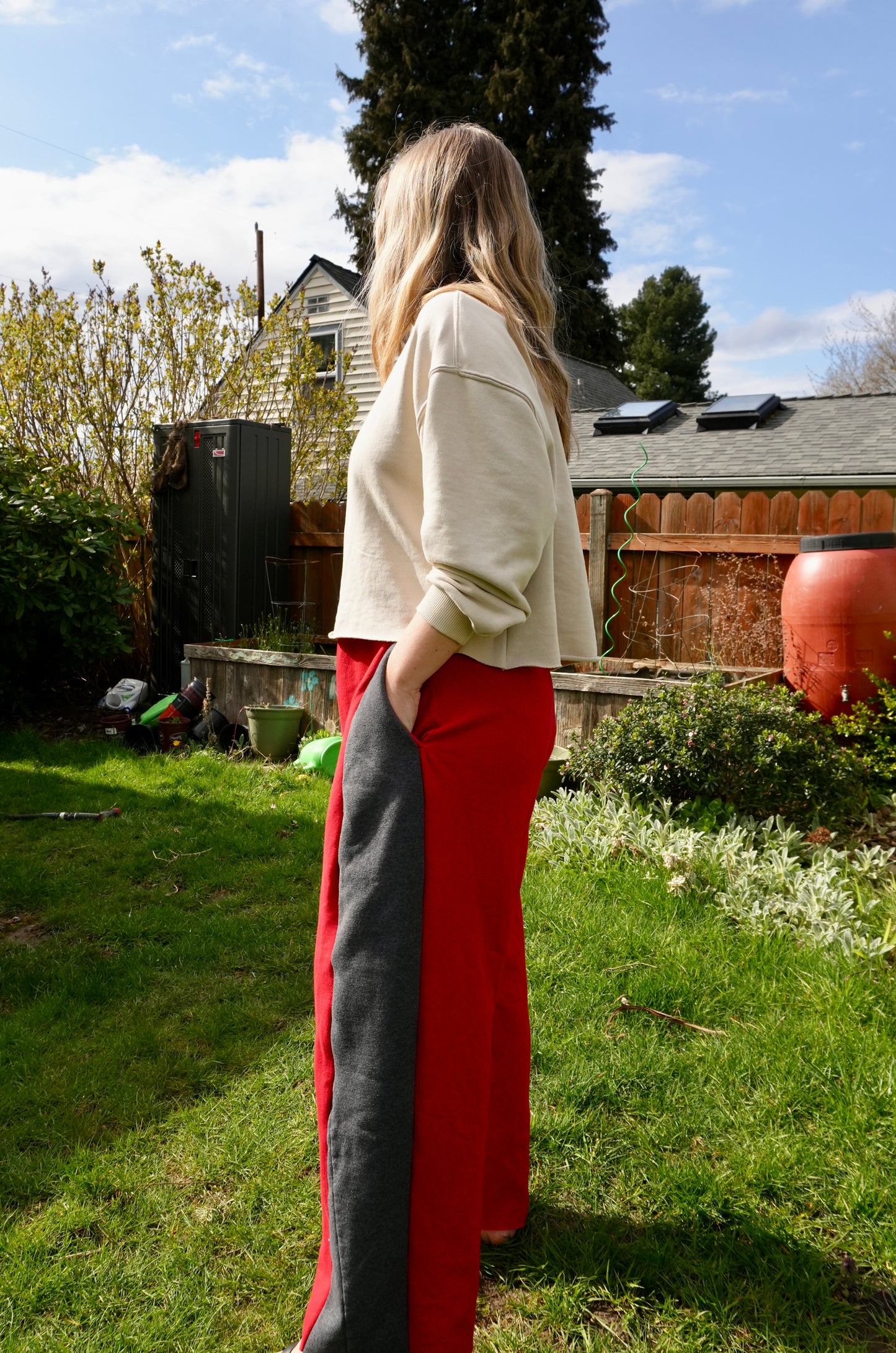Wedge Sweats #3 (Red + Gray)