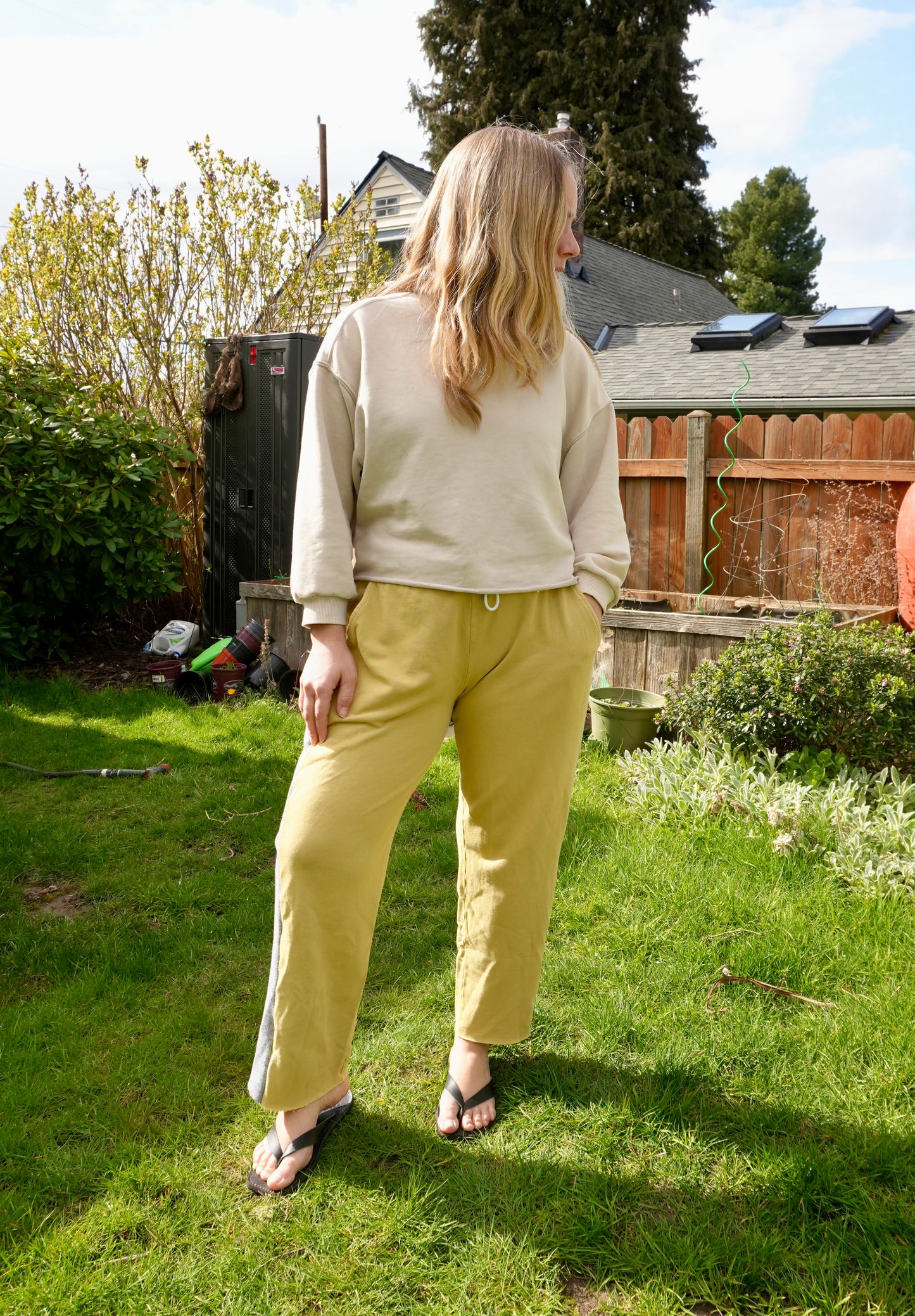 Wedge Sweats #4 (Butter + Gray)