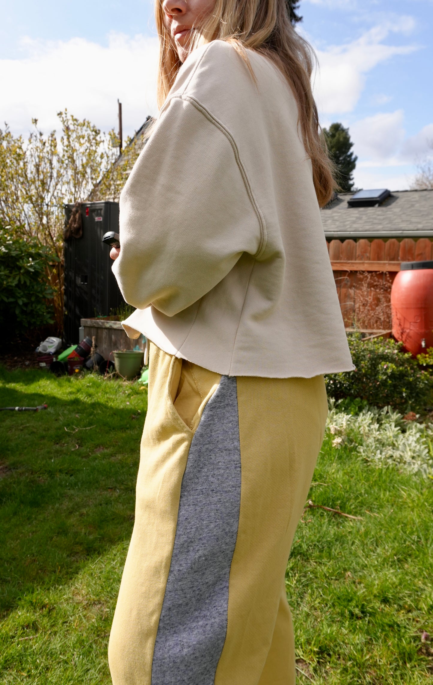Wedge Sweats #4 (Butter + Gray)