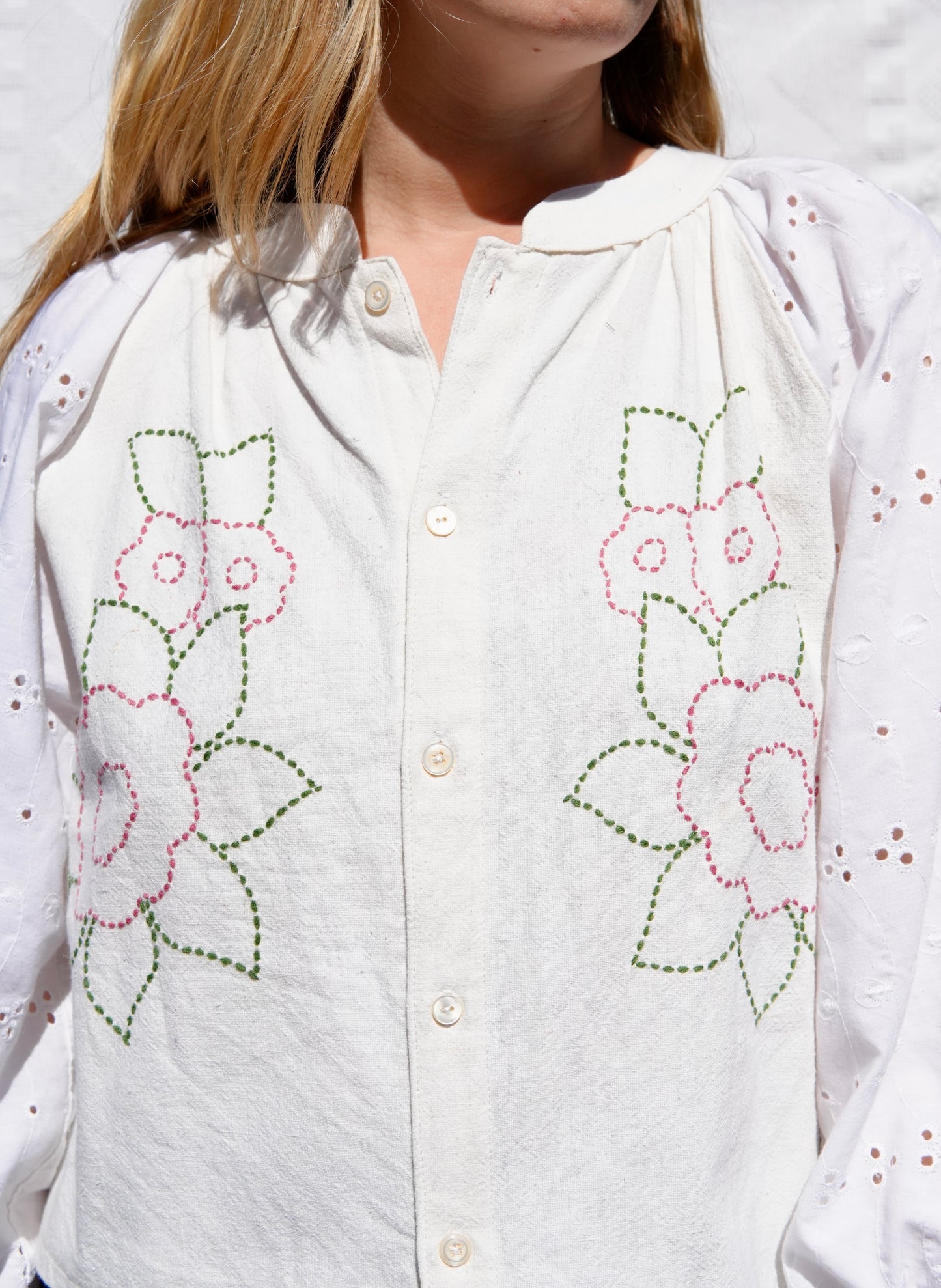 Linen Rose Blouse (S/L)