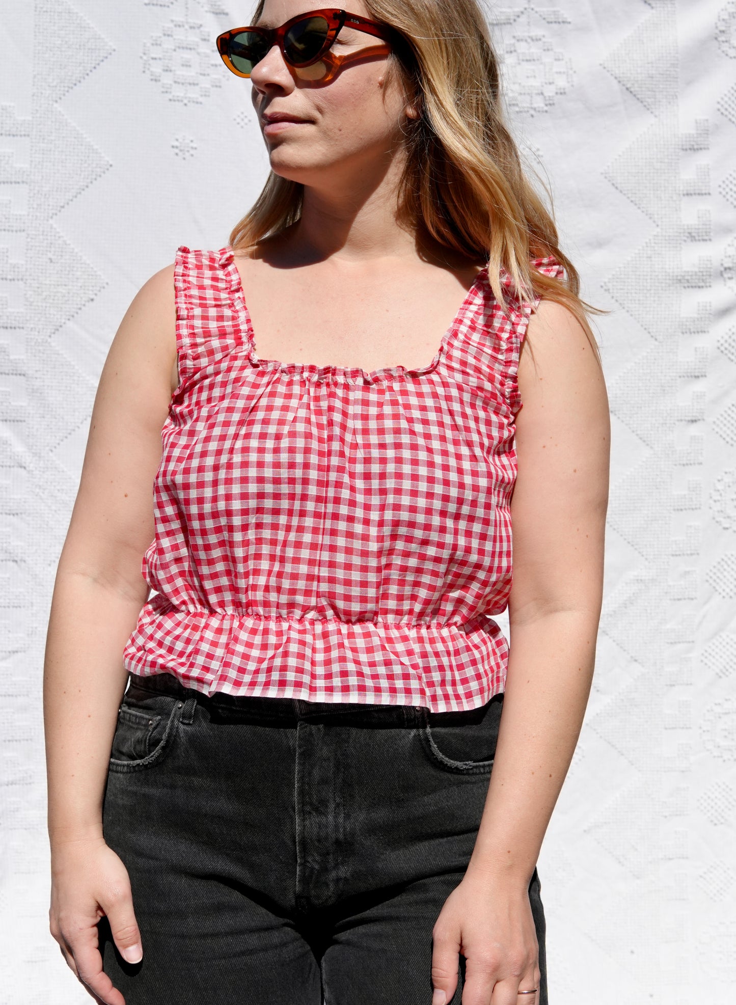 Gingham Crop Tank (S)