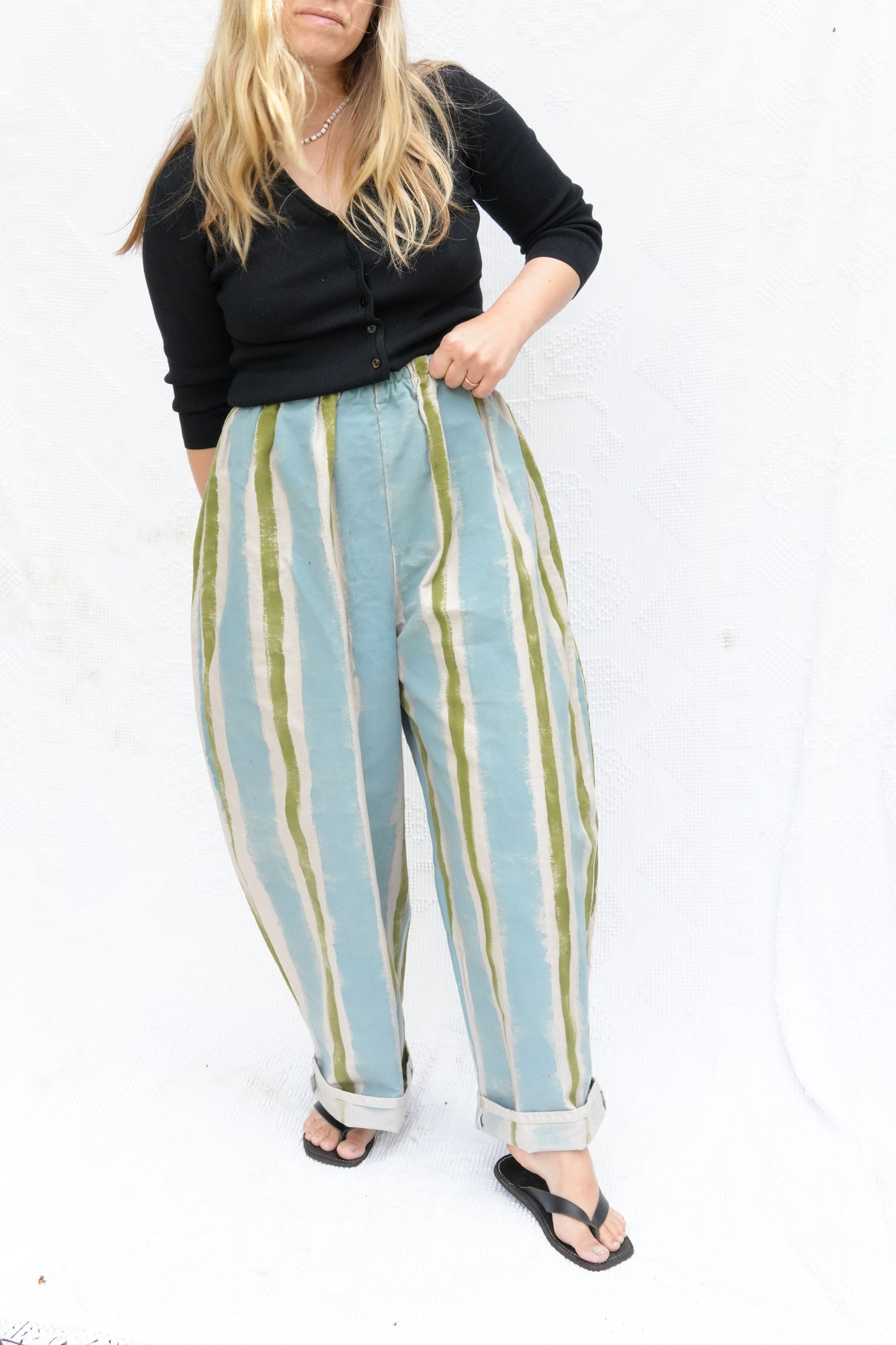 Panter Pants in Sky/Lime (L/XL)
