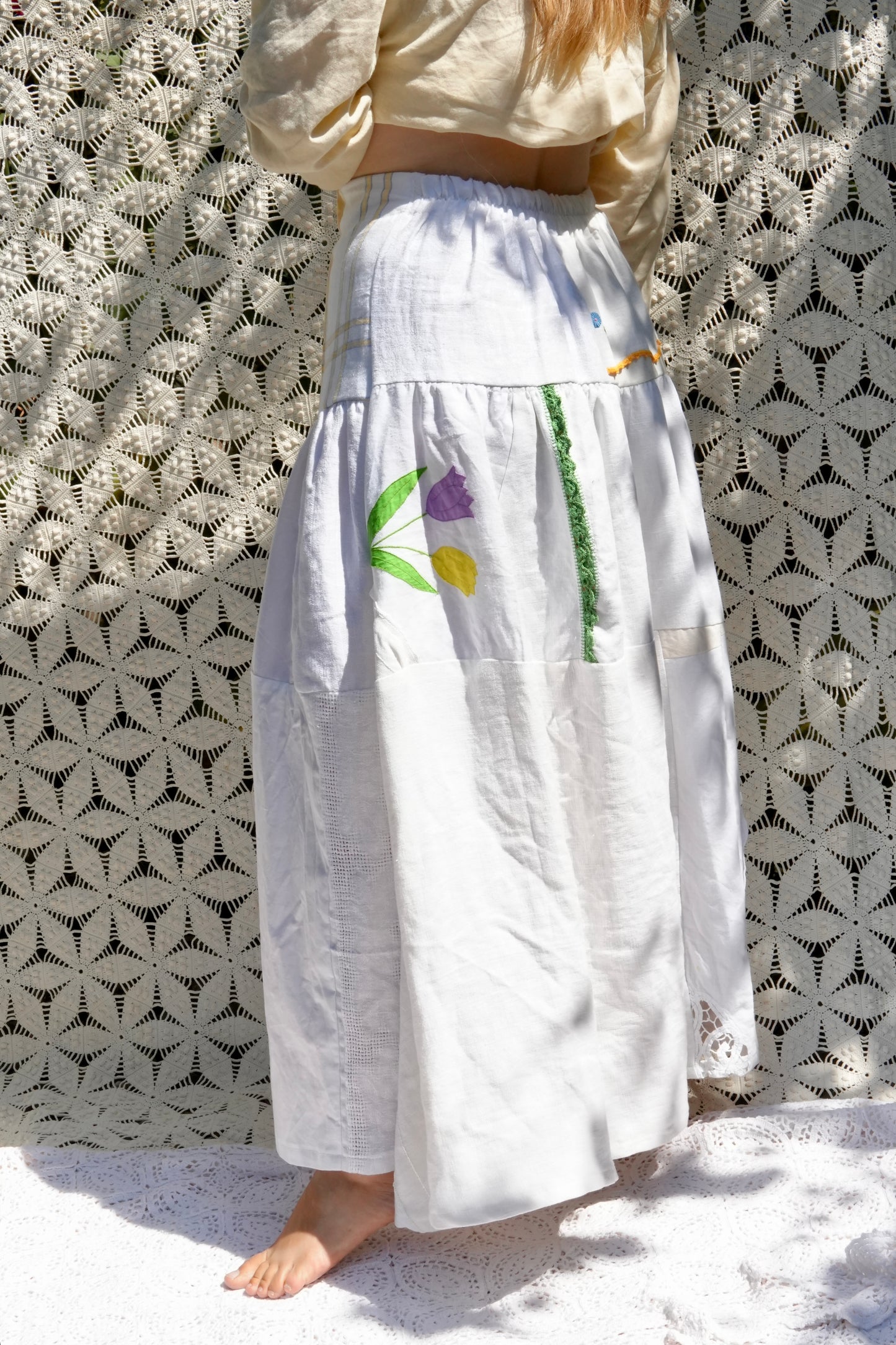 Tiered Linens Skirt (Size 2)