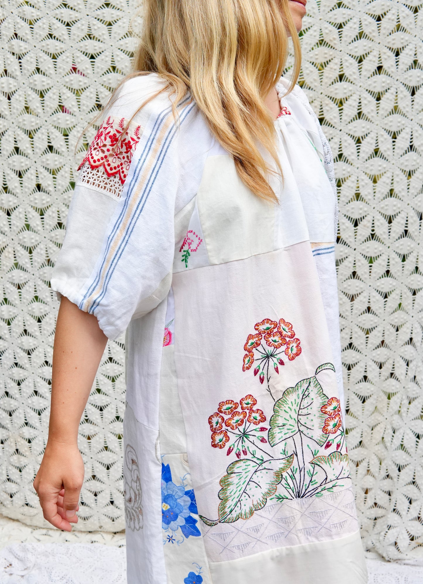 Embroidered Linens Cloud Dress