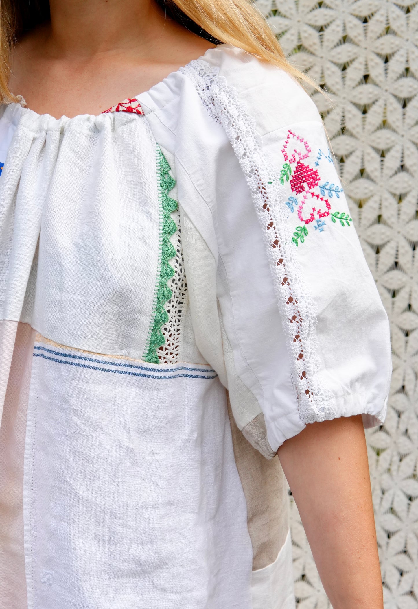 Embroidered Linens Cloud Dress