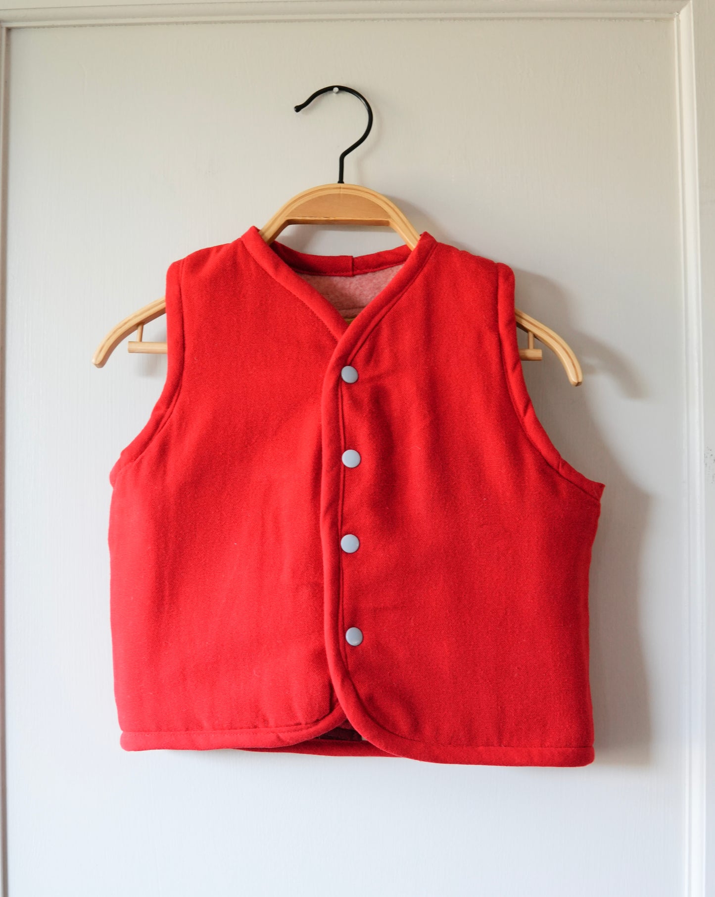 Wool Patchwork Vest (2/3Y) *reversible*