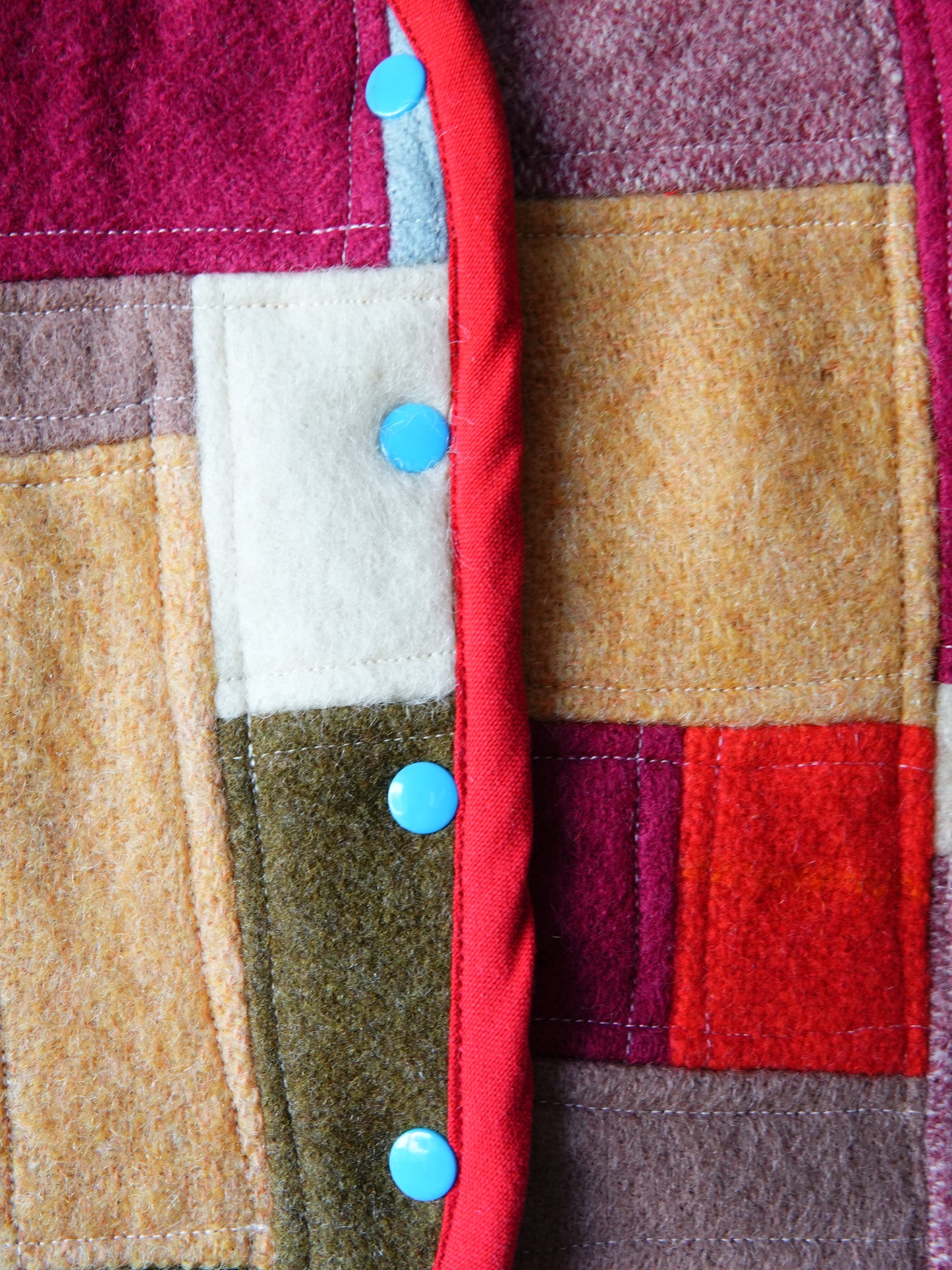 Wool Patchwork Vest (4/5y) *reversible*