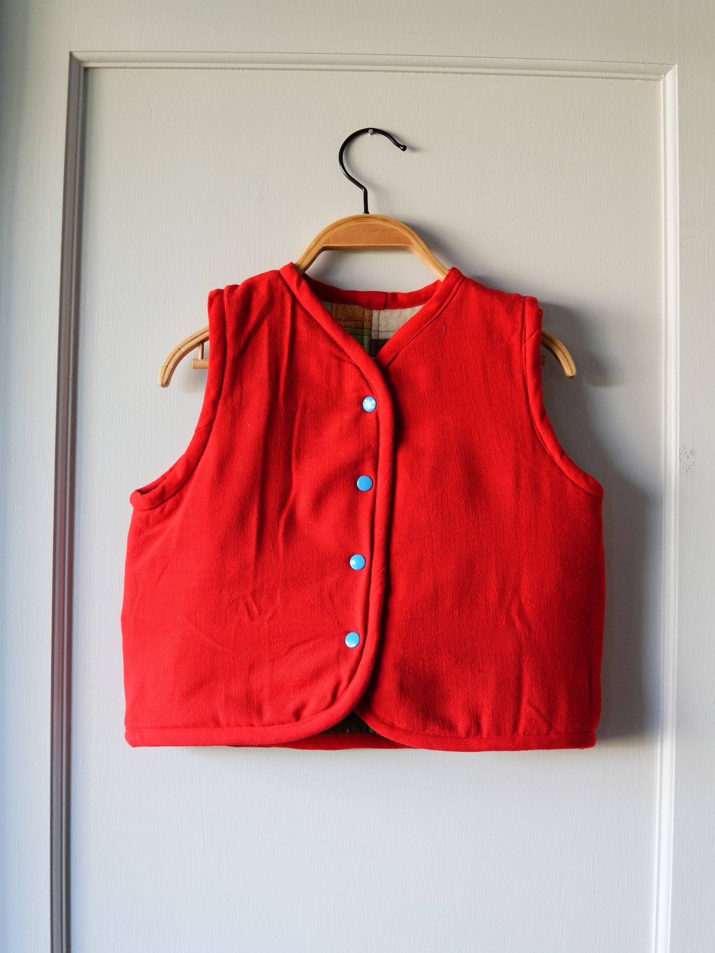 Wool Patchwork Vest (4/5y) *reversible*