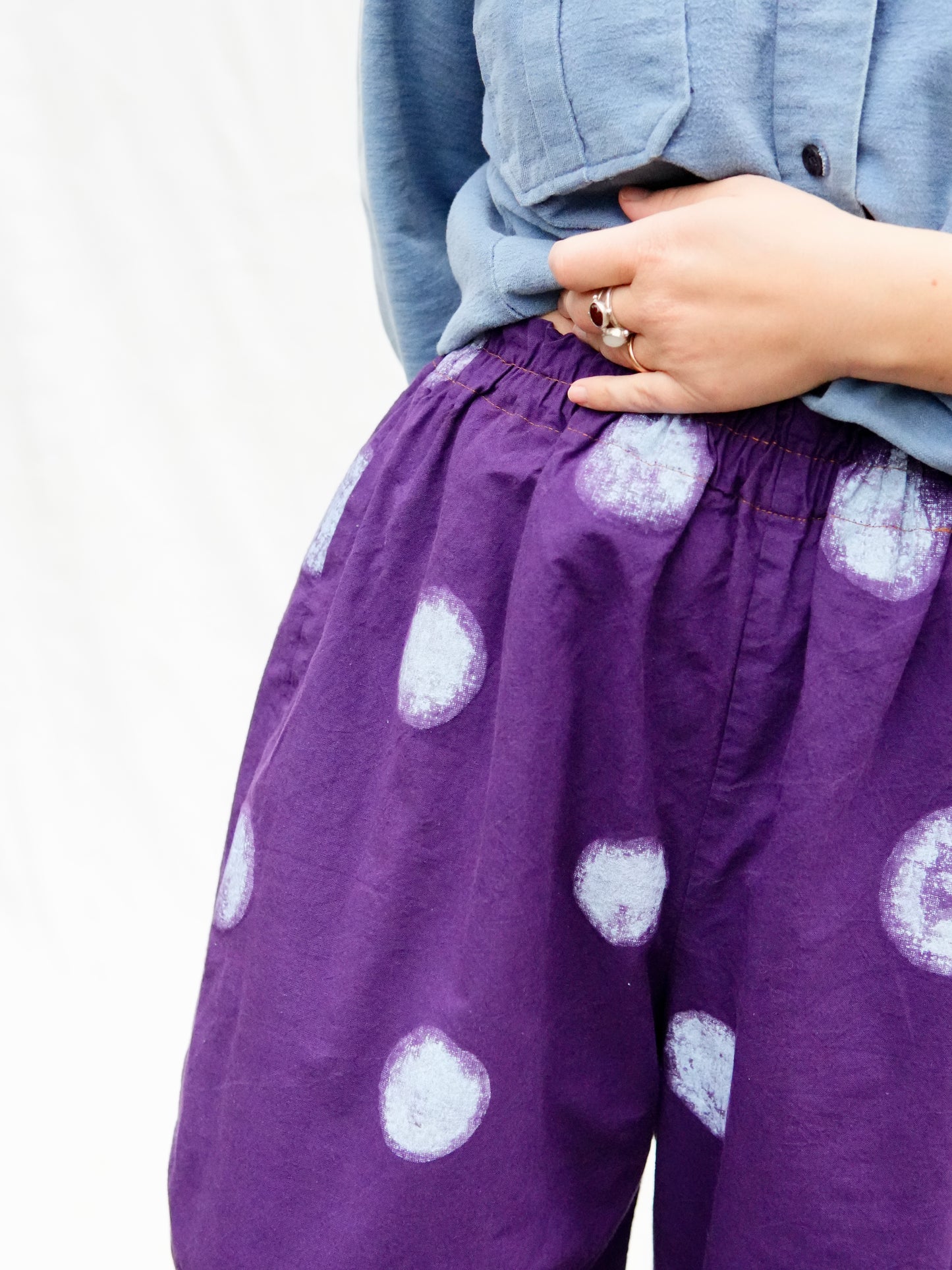 Polka Dot Paint Pants (L)