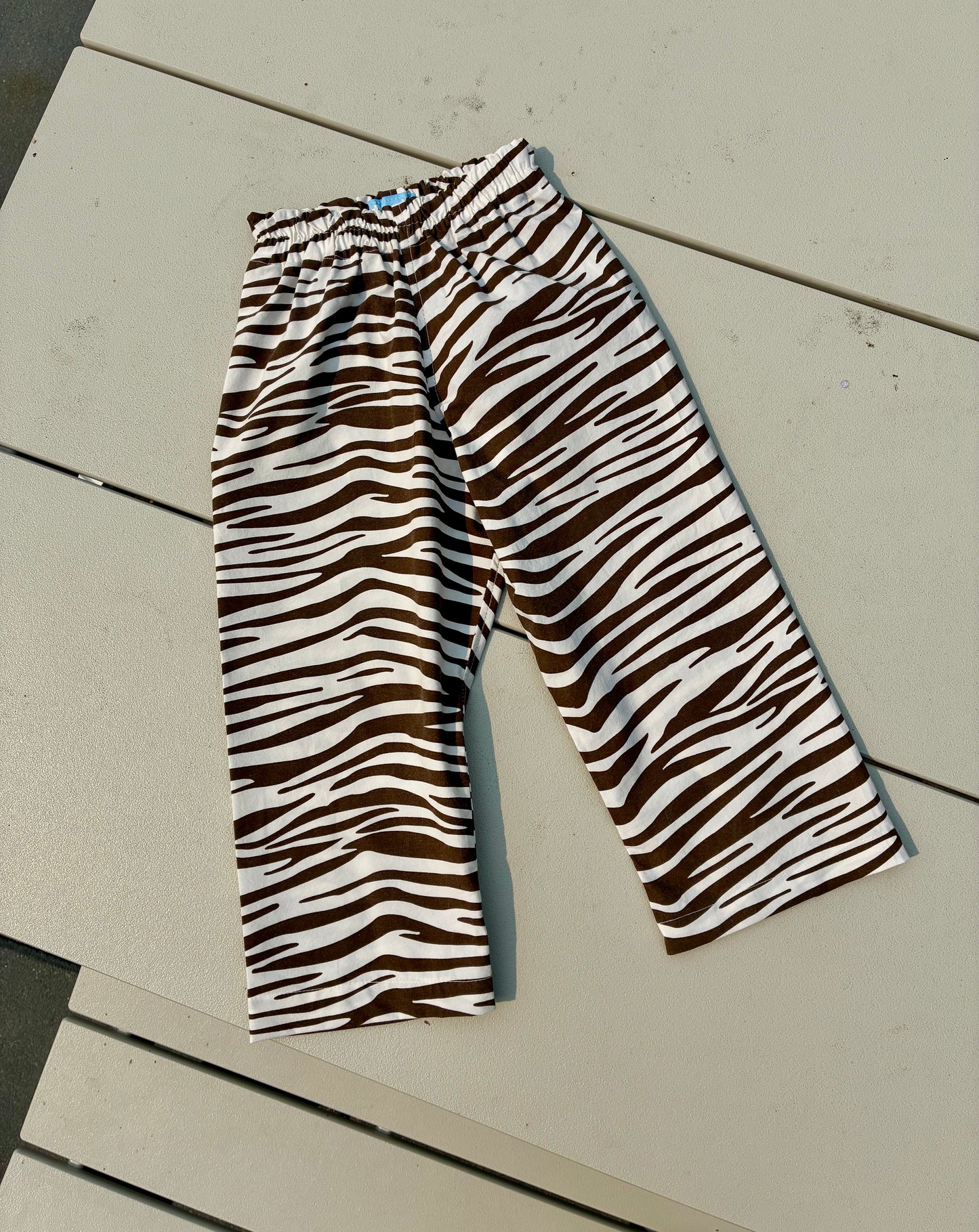 Play Pants in Chocolate Zebra (Made-to-Order)