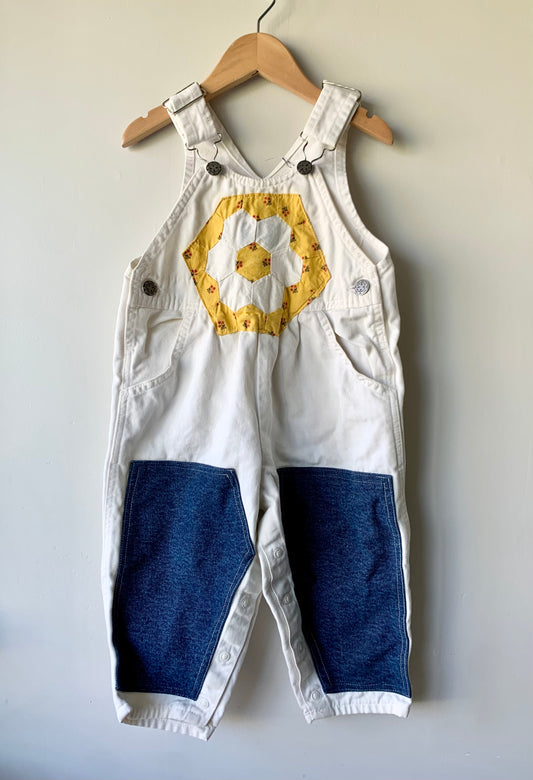 Oshkosh Double Need Overalls w/ Quilt Patch (2T)