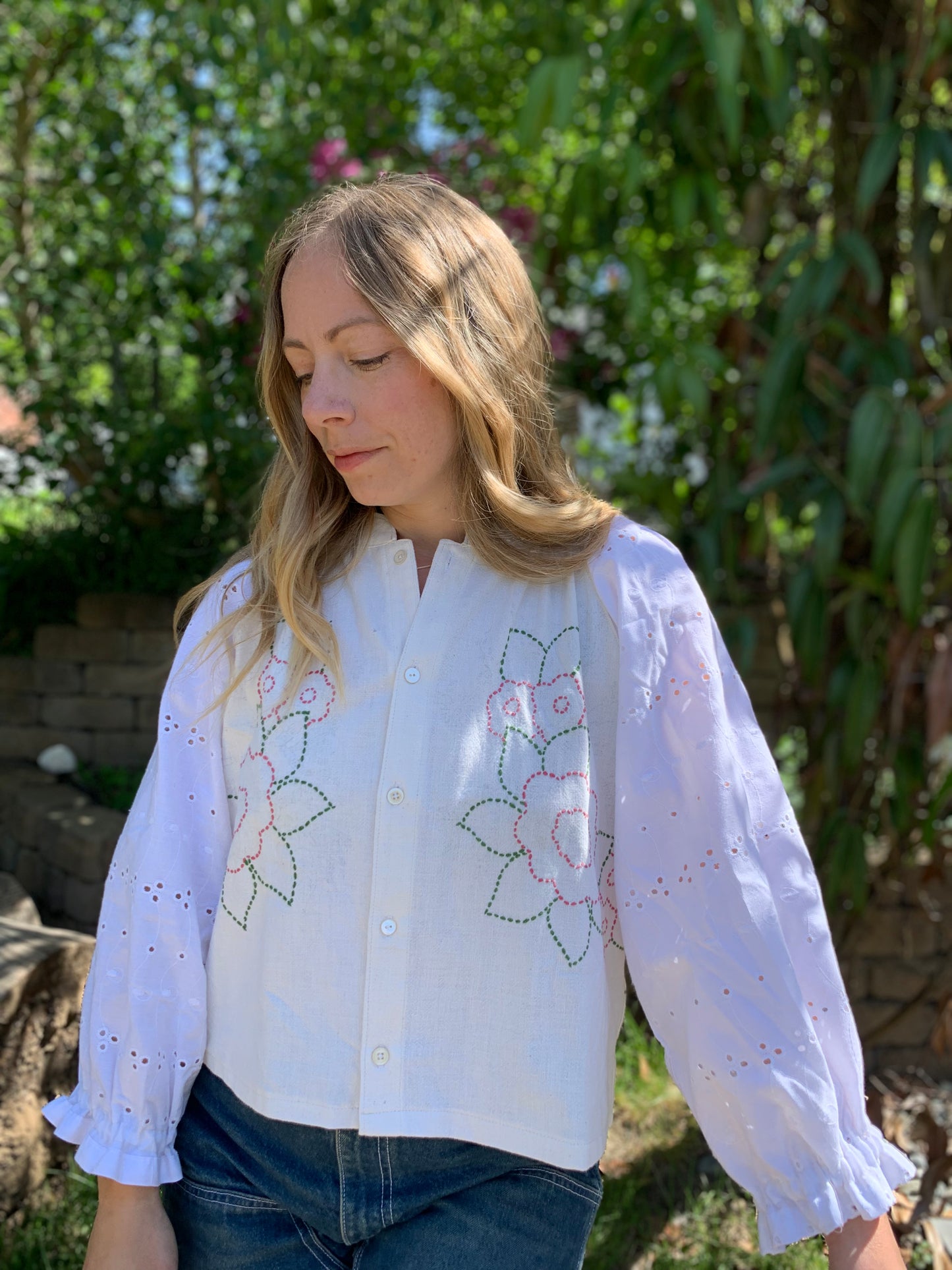 Linen Rose Blouse (S/L)