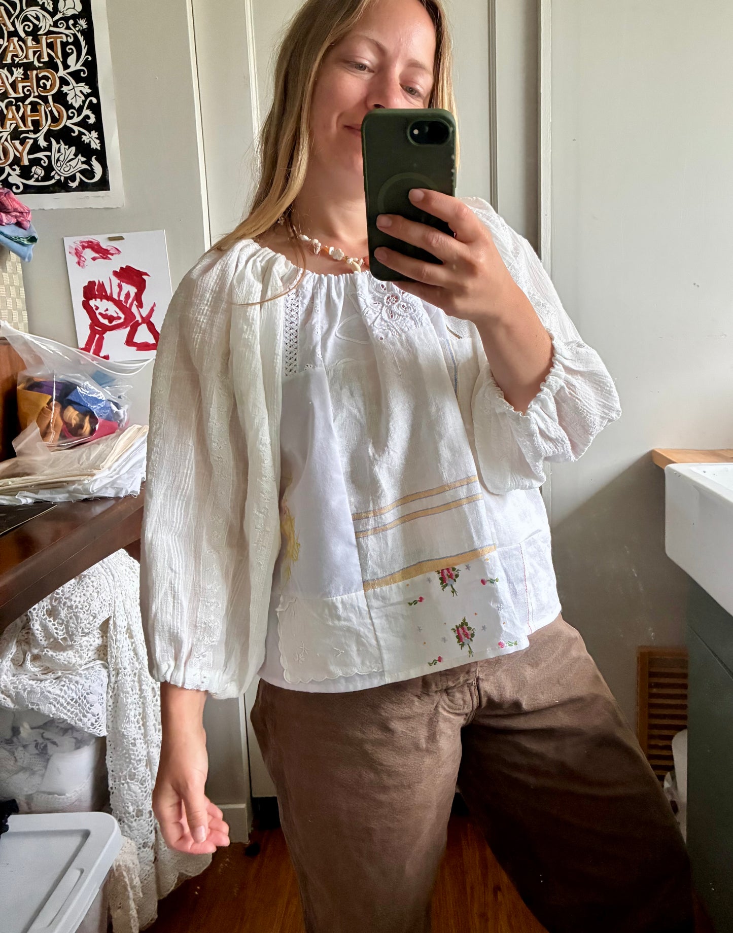Antique Linens Cloud Blouse (S/L)