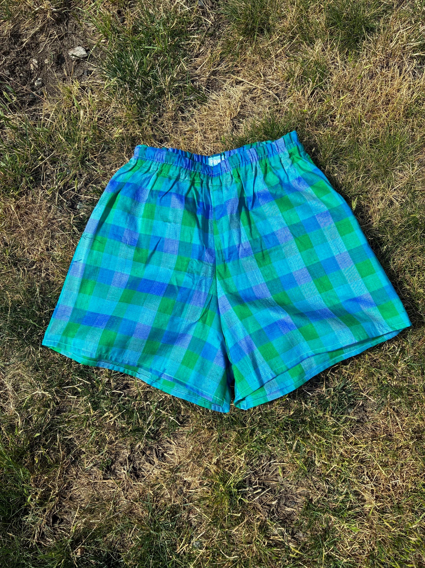 Silk Check Easy Shorts (S)