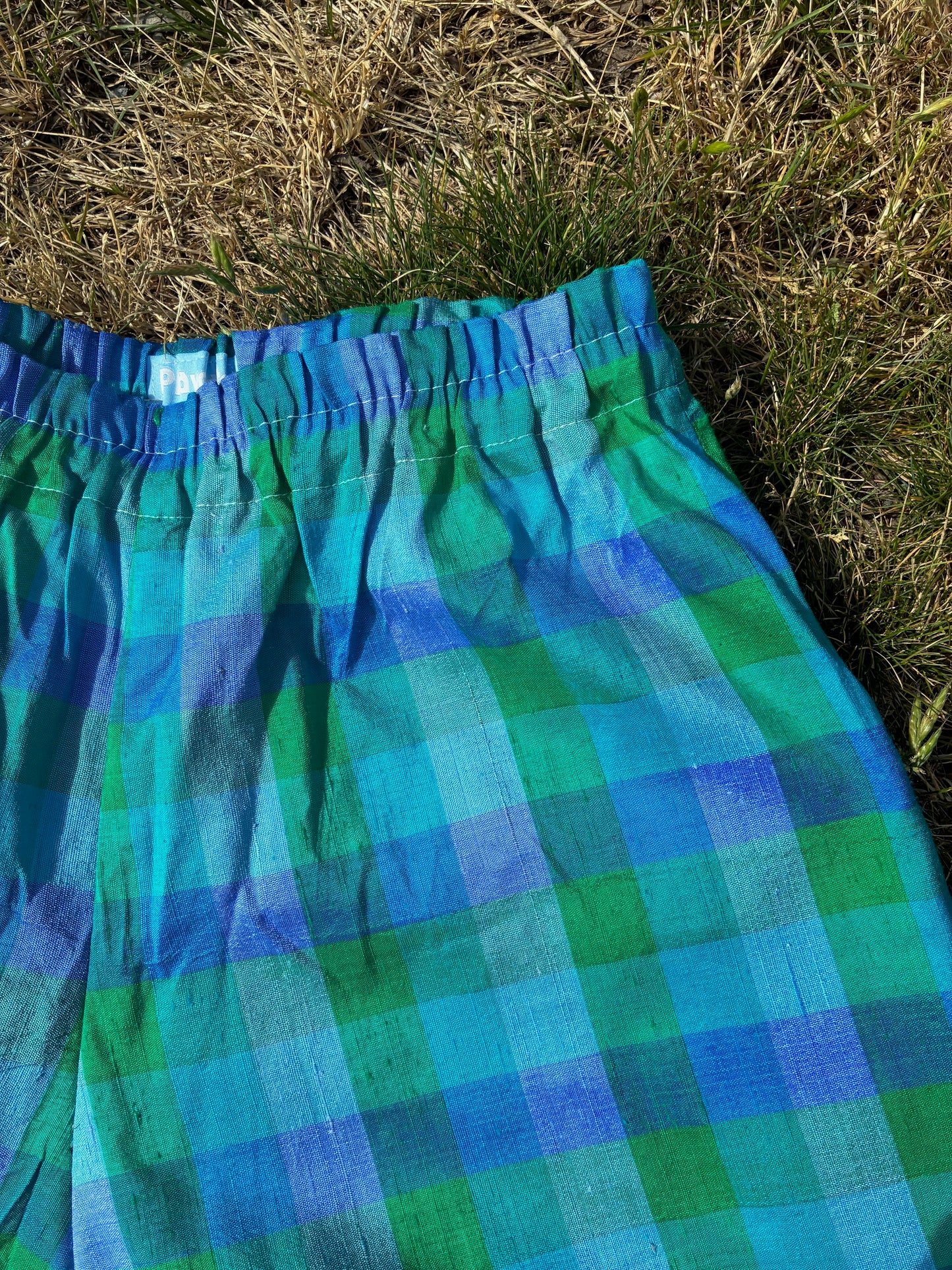 Silk Check Easy Shorts (S)