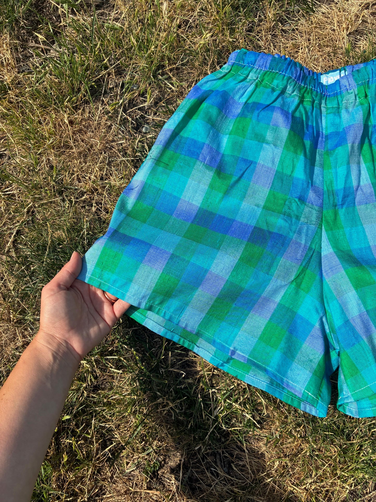 Silk Check Easy Shorts (S)