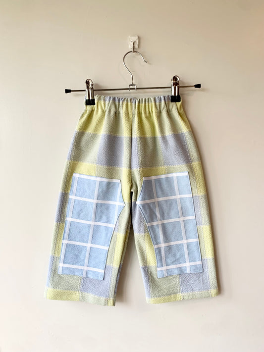 Picnic Pants in Blue/Green Grid (2T)