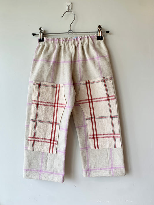 Picnic Pants in Neutral Mixed Plaid (4T/5T)