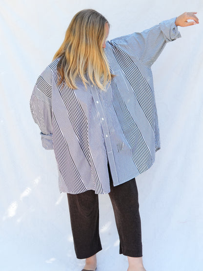 Piecework Stripe Button Up #1