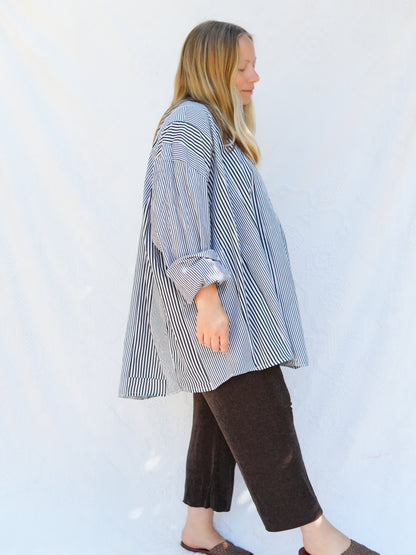 Piecework Stripe Button Up #1