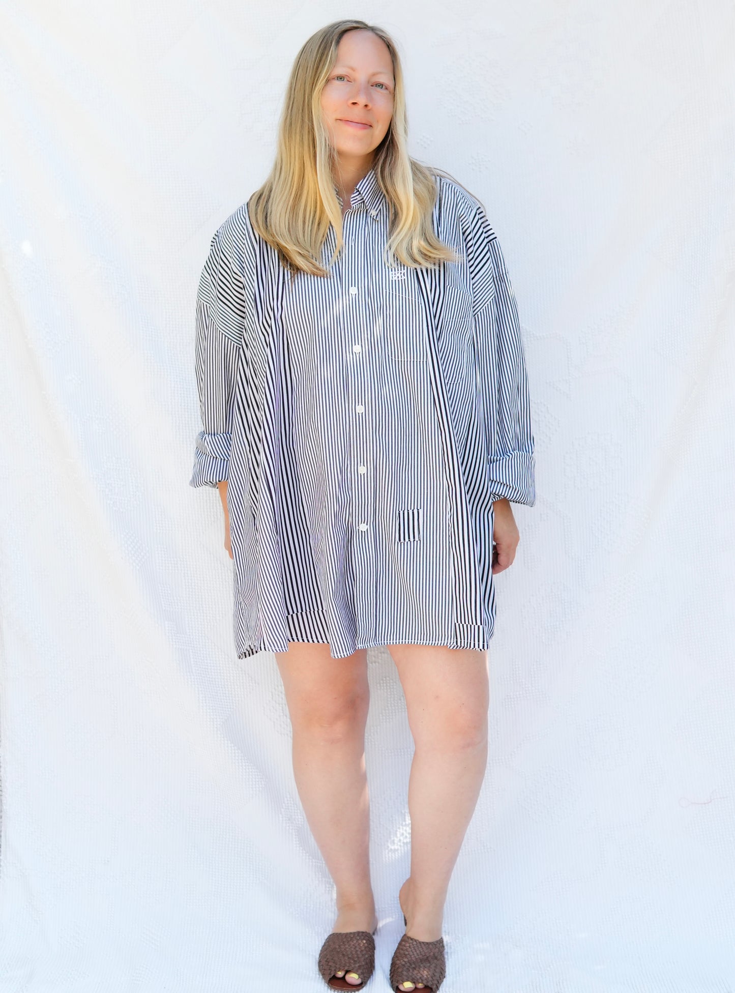 Piecework Stripe Button Up #1
