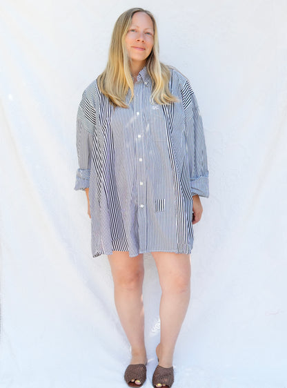 Piecework Stripe Button Up #1
