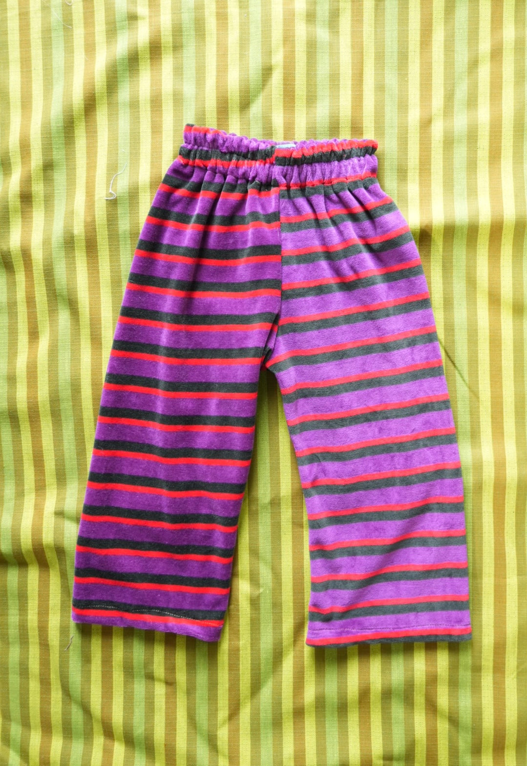 Stripe Velour Pantaloons (1-2y)