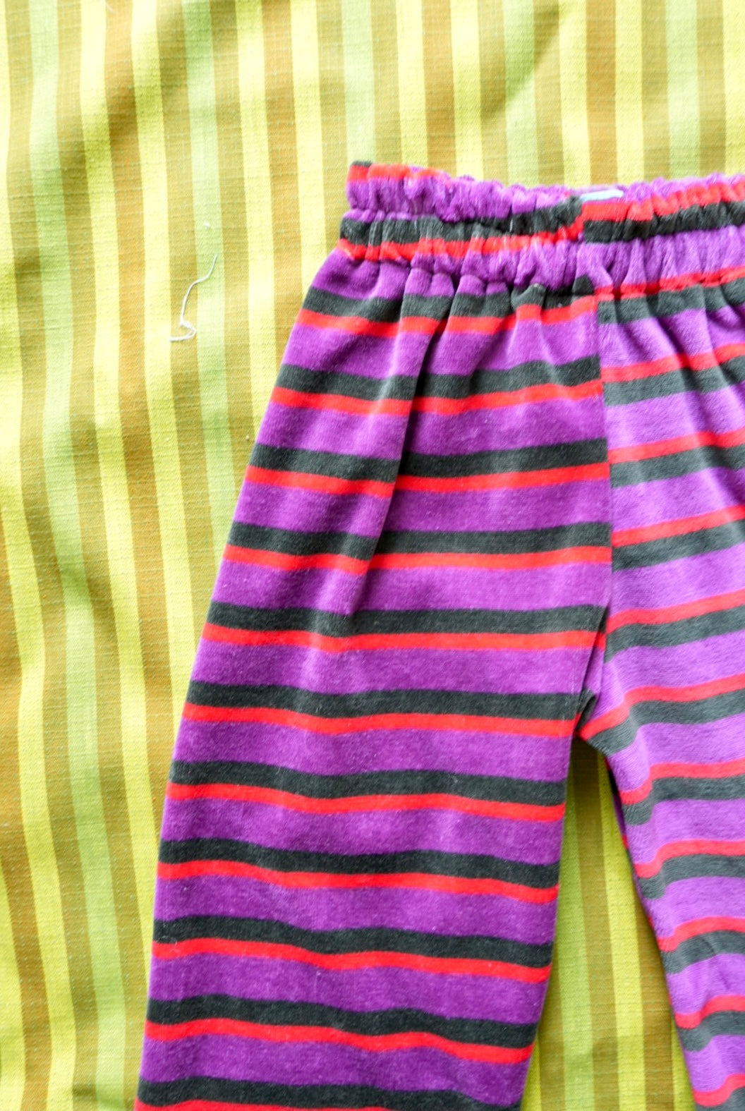 Stripe Velour Pantaloons (1-2y)