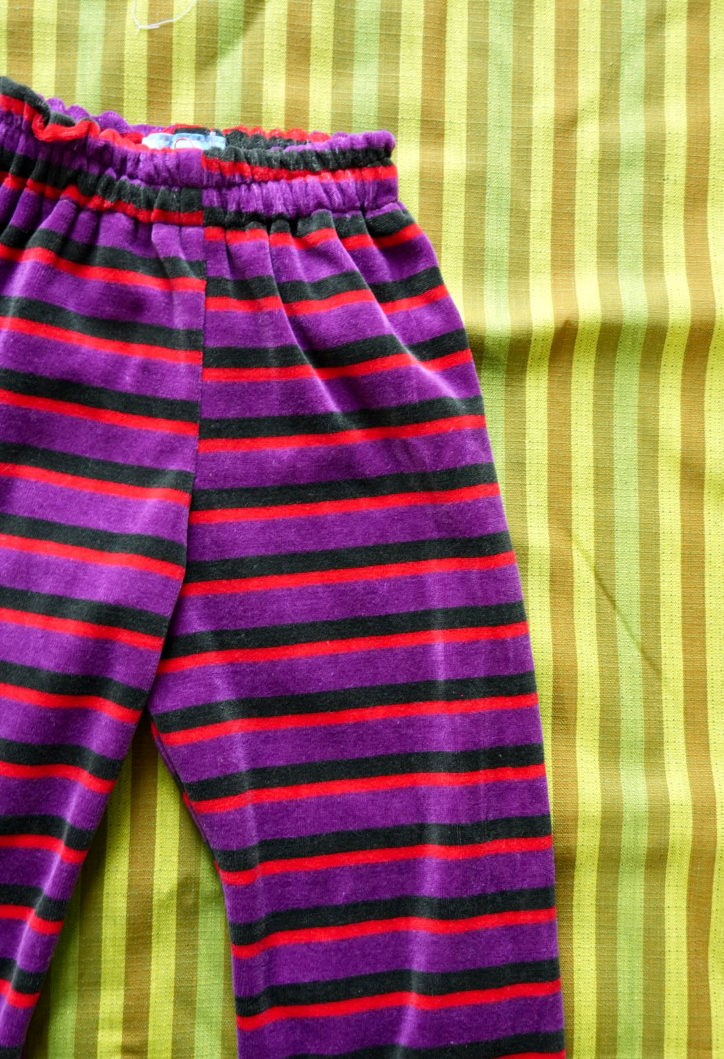 Stripe Velour Pantaloons (3-4y)