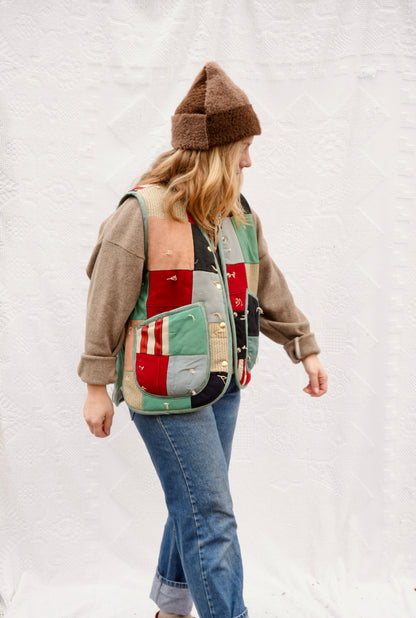 Square Patchy Quilt Vest (M/L)