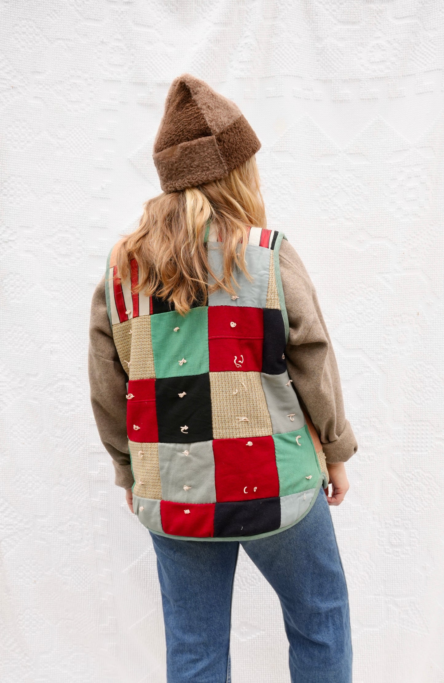 Square Patchy Quilt Vest (M/L)