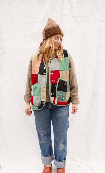 Square Patchy Quilt Vest (M/L)