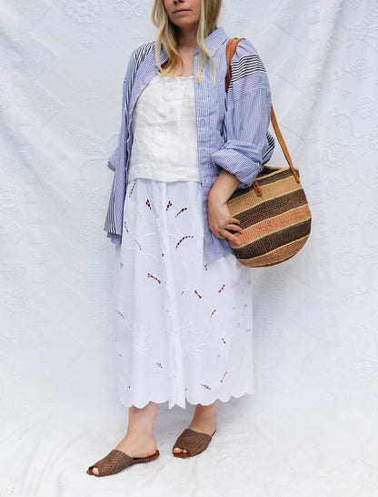 Piecework Stripe Button Up #2