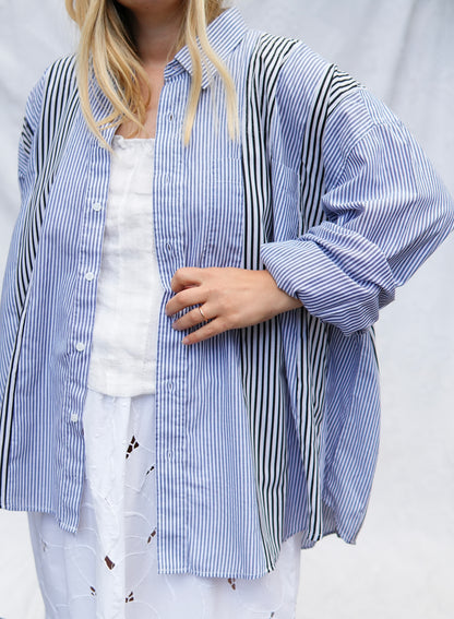 Piecework Stripe Button Up #2
